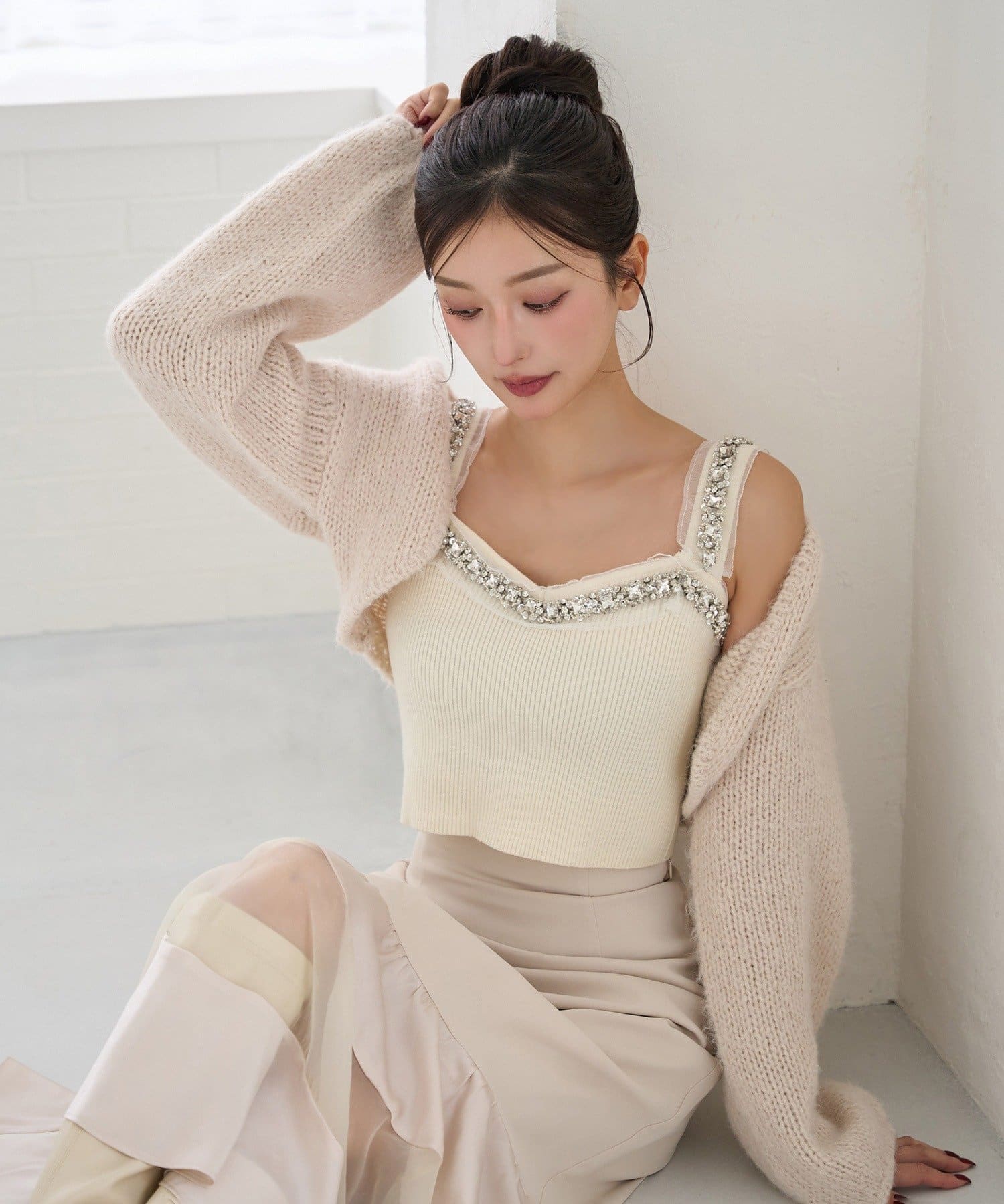 Seemi.by NICE CLAUP(シーミーバイナイスクラップ) 【Seemi】ビスチェセットカーディガン