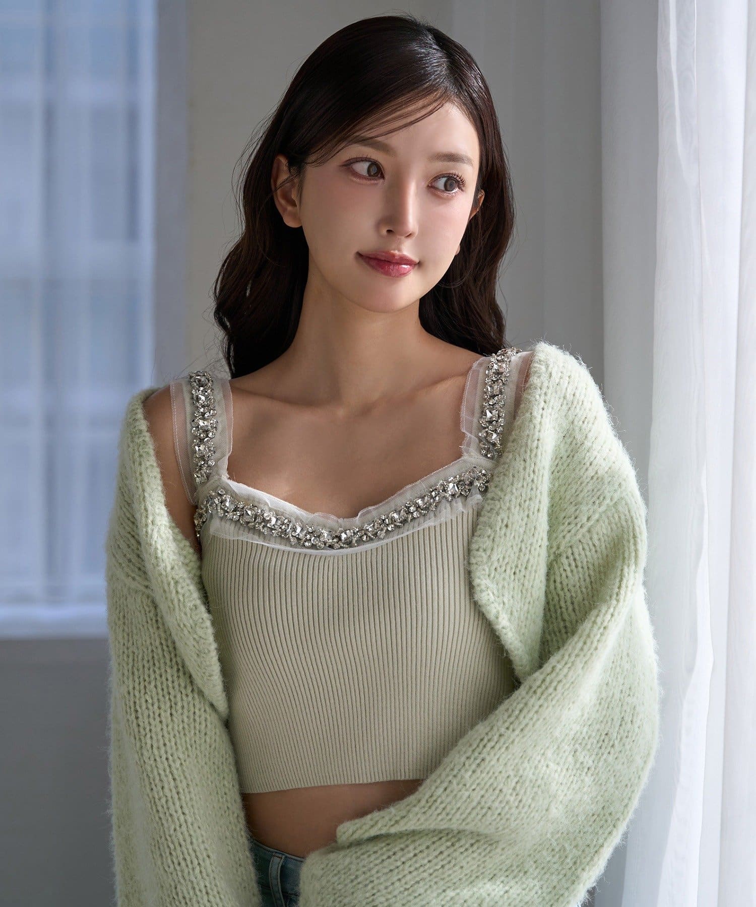 Seemi.by NICE CLAUP(シーミーバイナイスクラップ) 【Seemi】ビスチェセットカーディガン