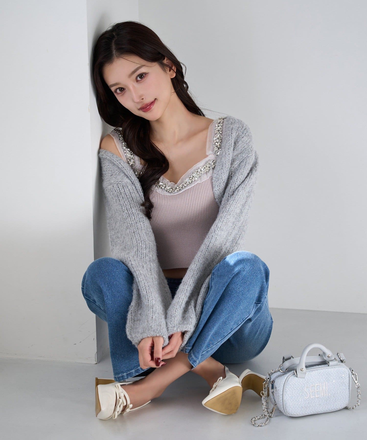 Seemi.by NICE CLAUP(シーミーバイナイスクラップ) 【Seemi】ビスチェセットカーディガン