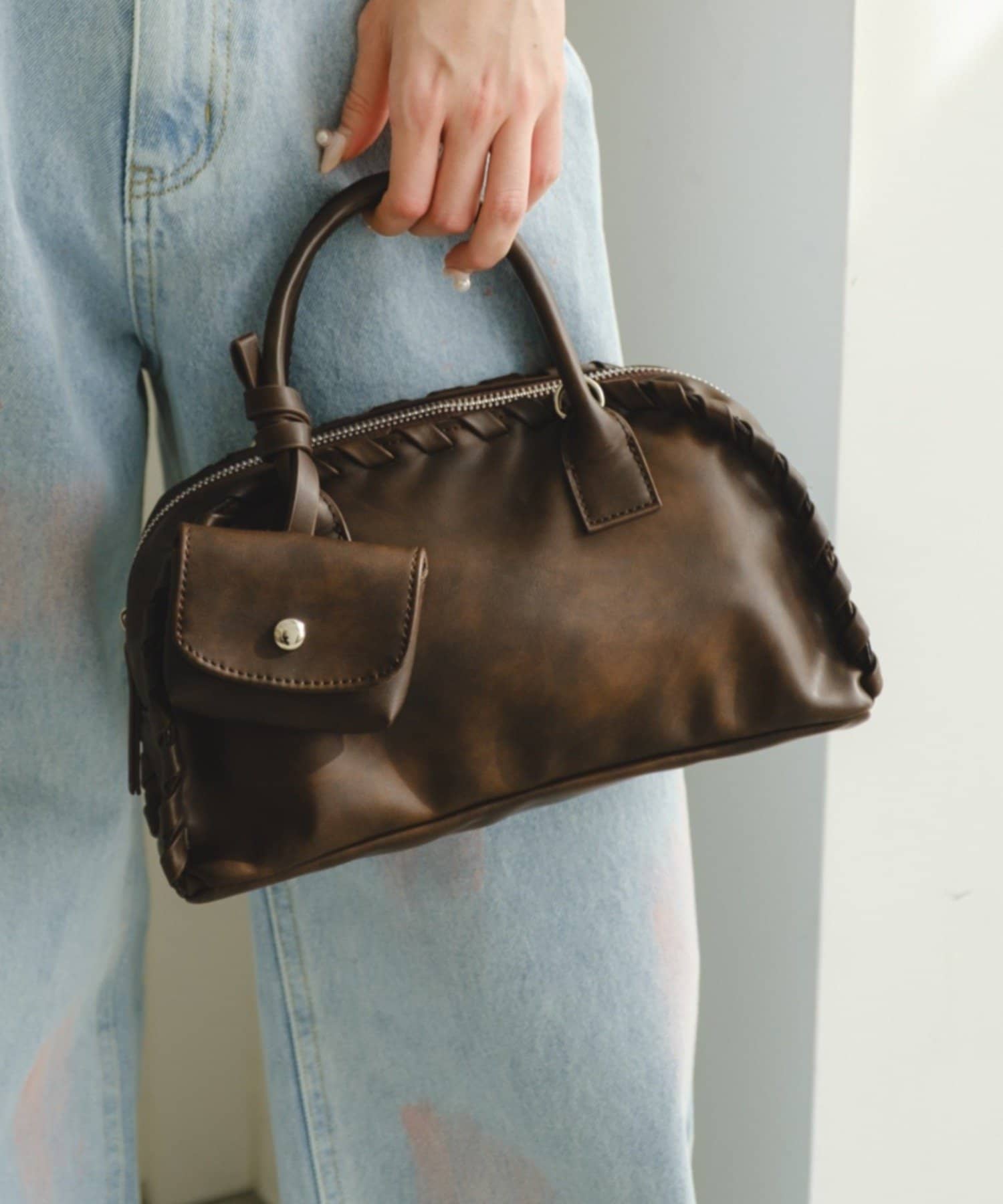 Kastane(カスタネ) 【2.7(土)11:00〜2.8(日)ポイントUP開催/2WAY/500mlペットボトル収納可】ケースチャーム付ボストンバッグ