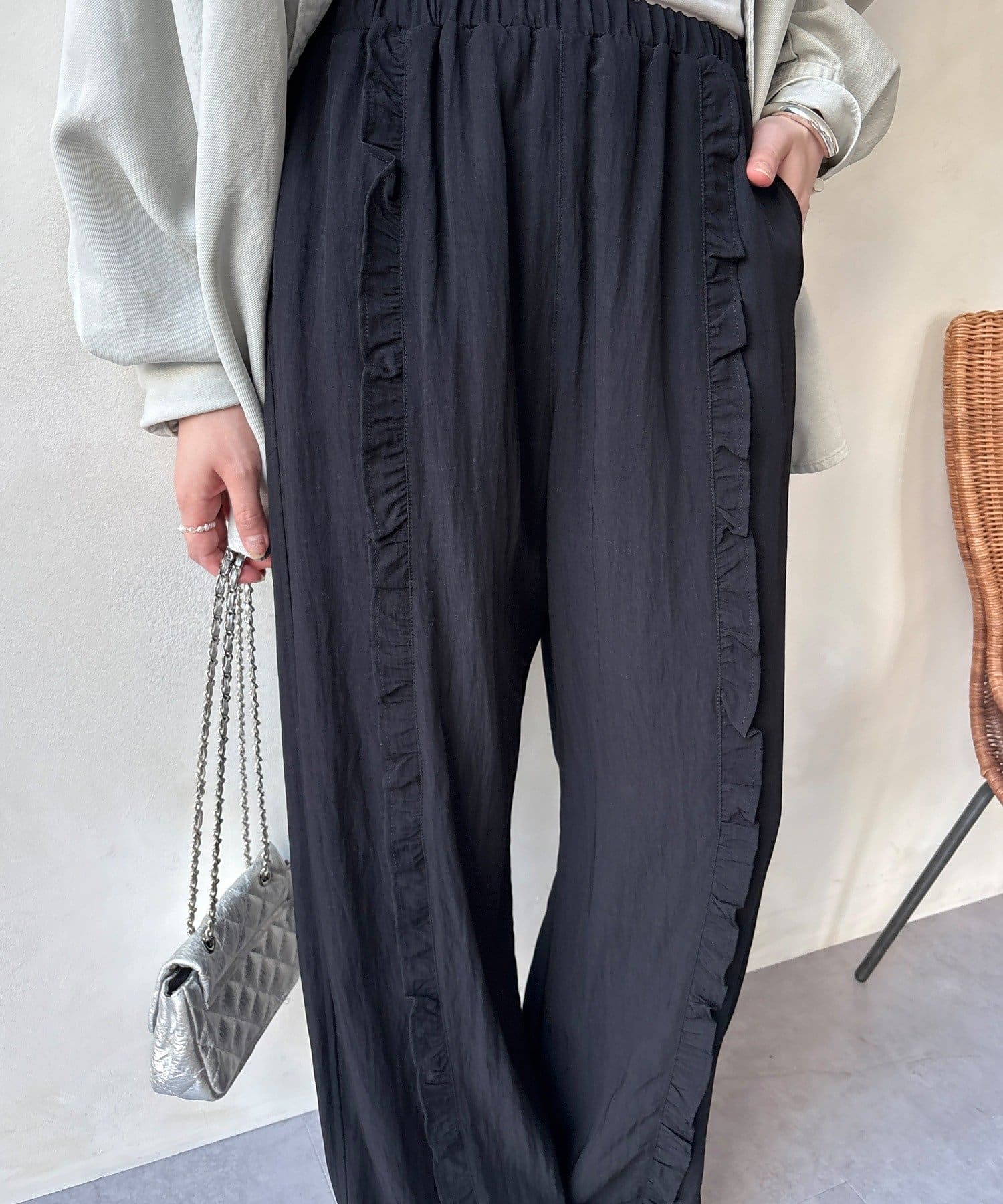 DOUDOU(ドゥドゥ) 【WEB限定】フリルラインパンツ