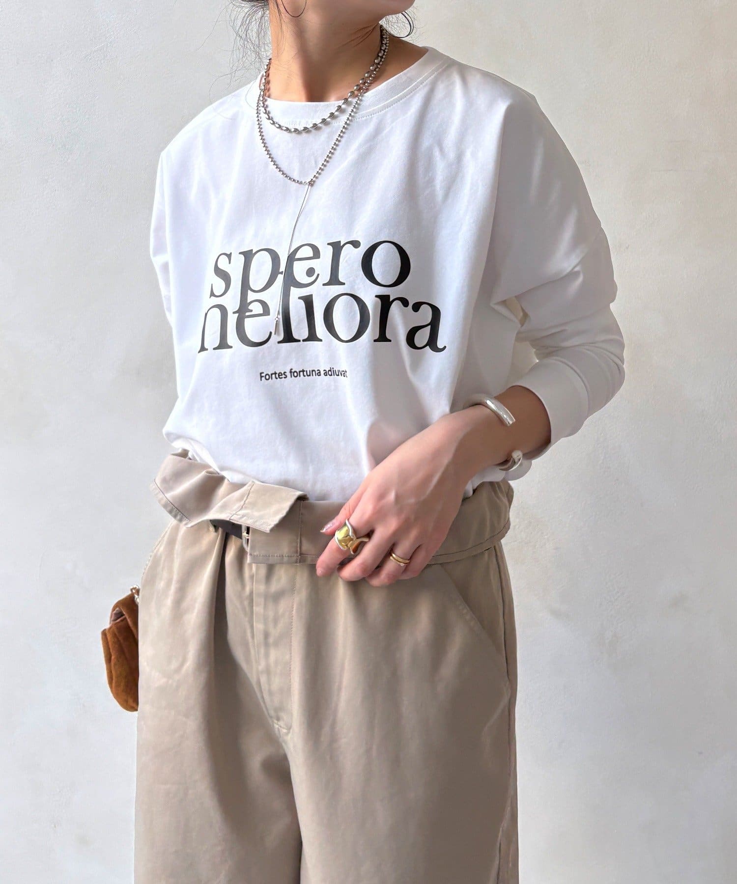 DOUDOU(ドゥドゥ) 【WEB限定】オーバーサイズロゴロンTEE