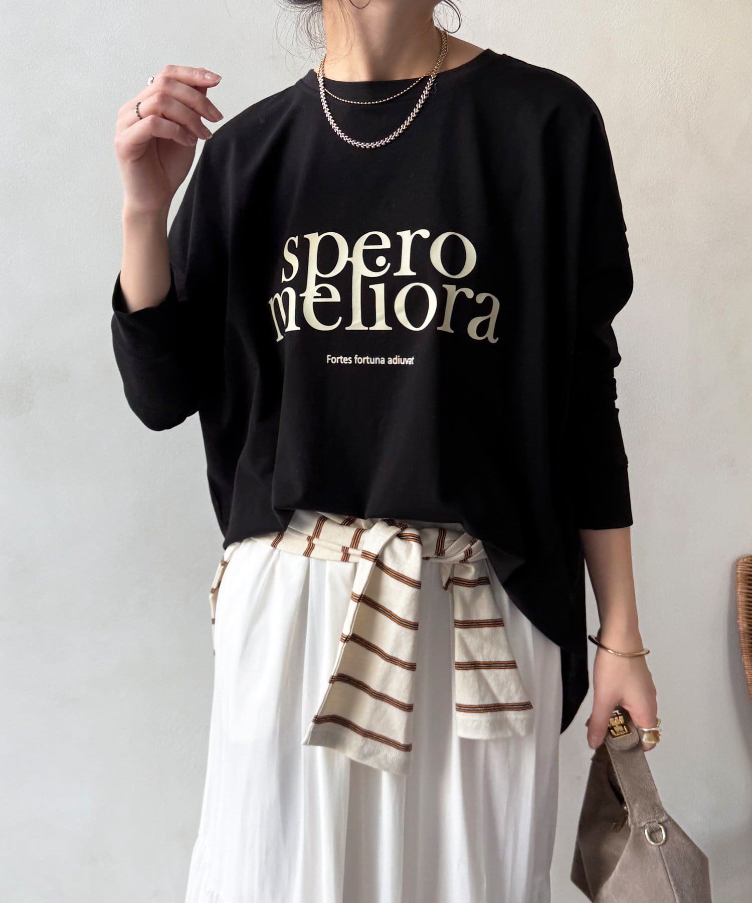 DOUDOU(ドゥドゥ) 【WEB限定】オーバーサイズロゴロンTEE