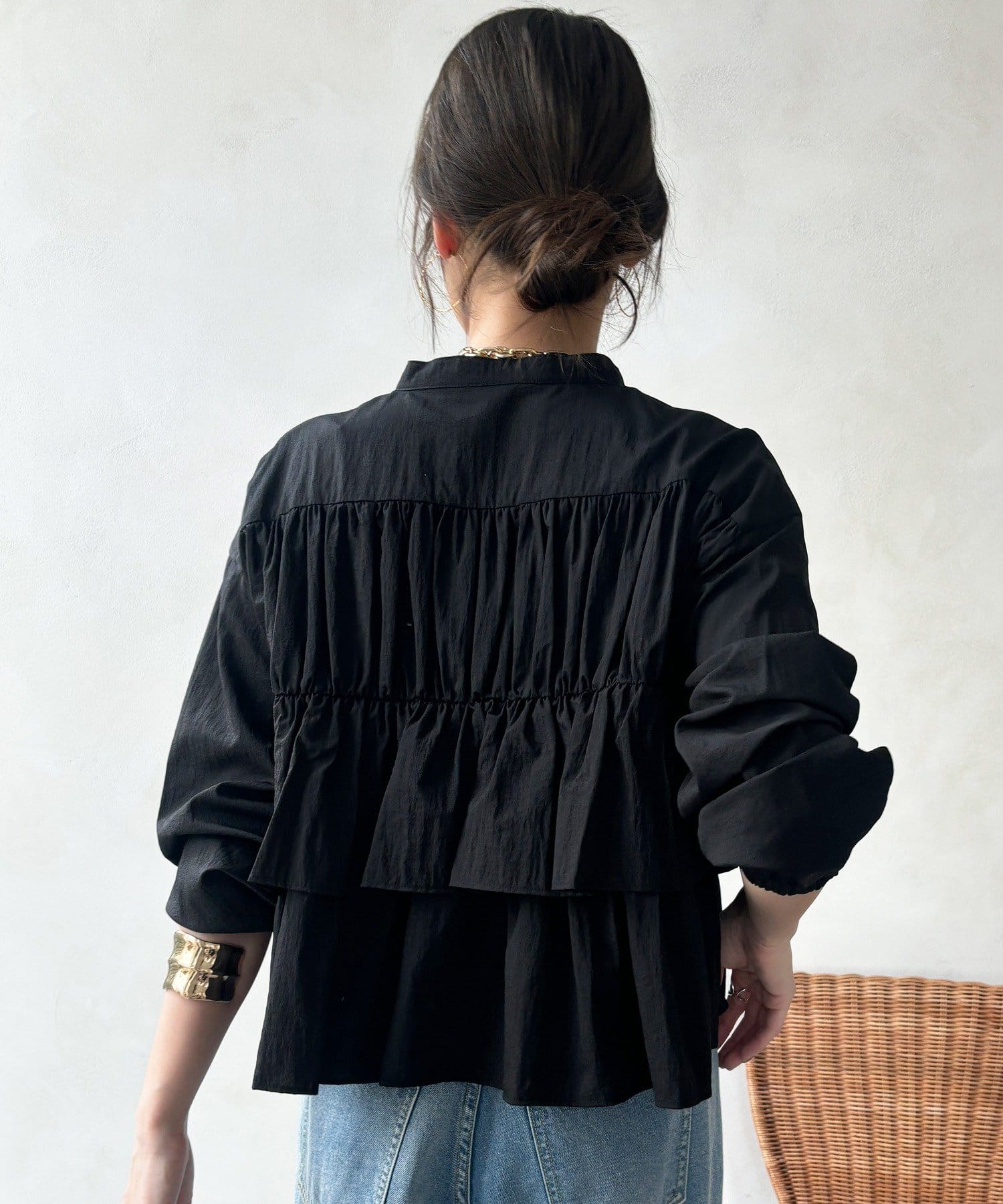 DOUDOU(ドゥドゥ) 【WEB限定】ラッフルブラウス