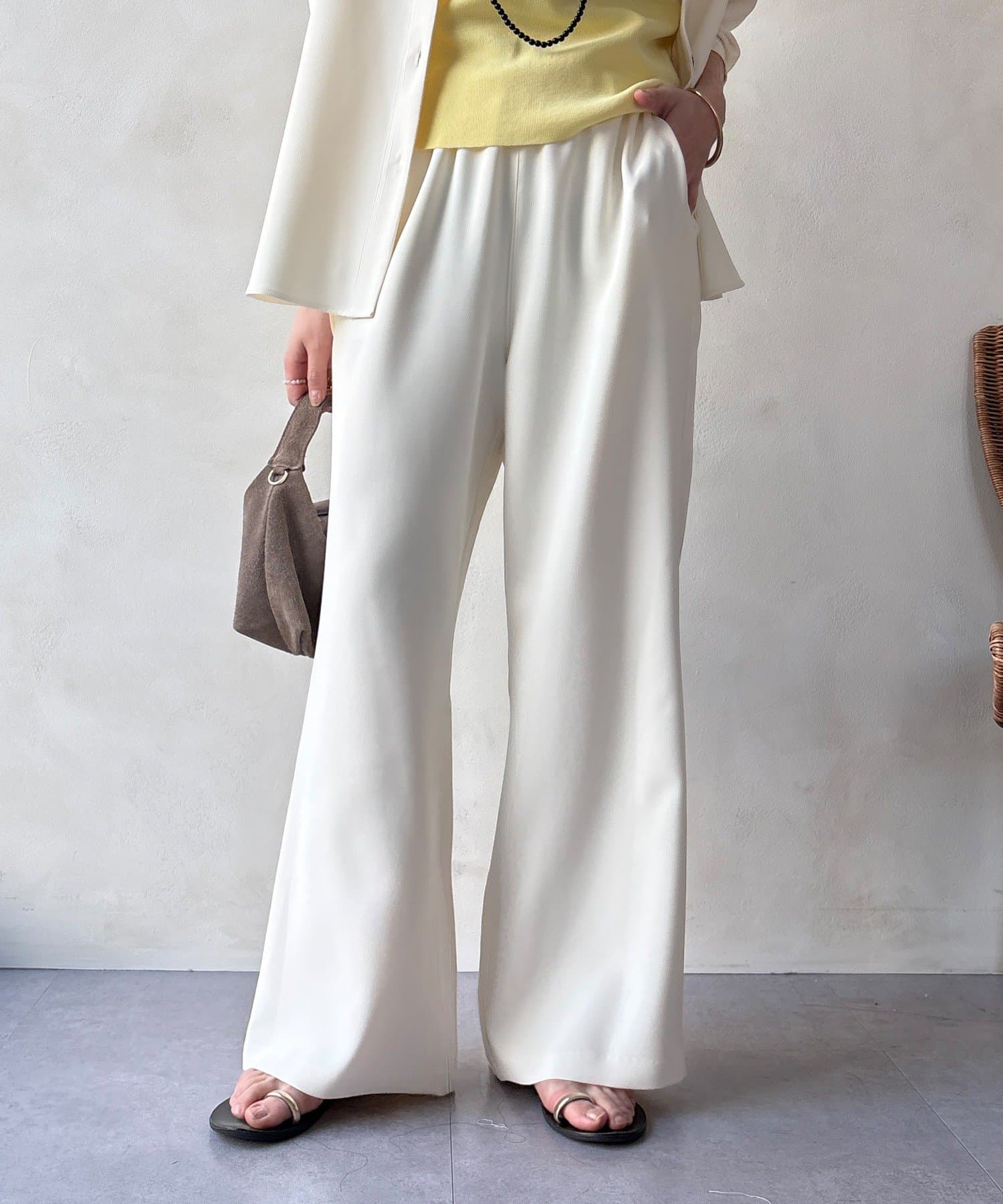 DOUDOU(ドゥドゥ) 【WEB限定/セットアップ対応】セミワイドフレアパンツ