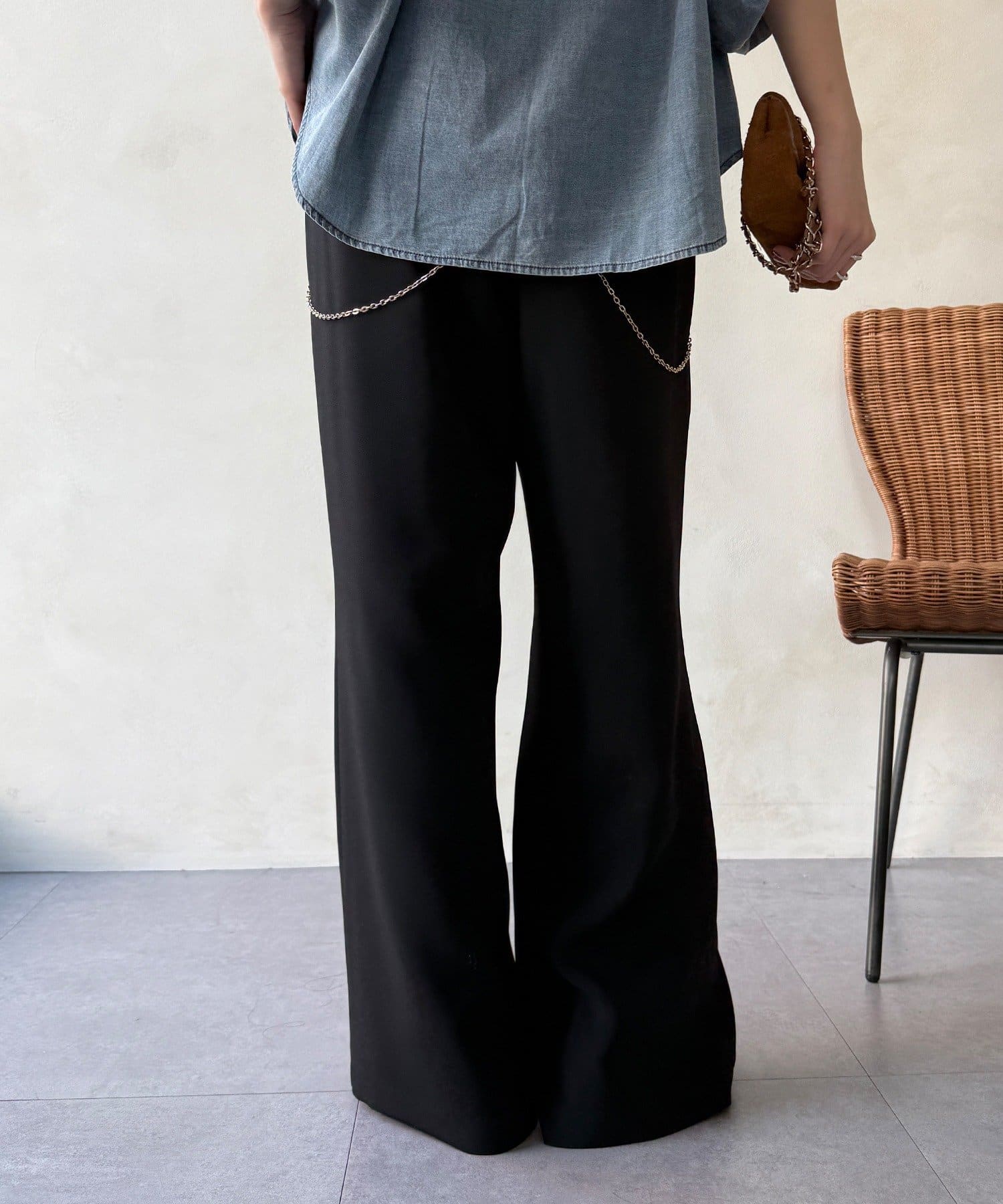 DOUDOU(ドゥドゥ) 【WEB限定/セットアップ対応】セミワイドフレアパンツ