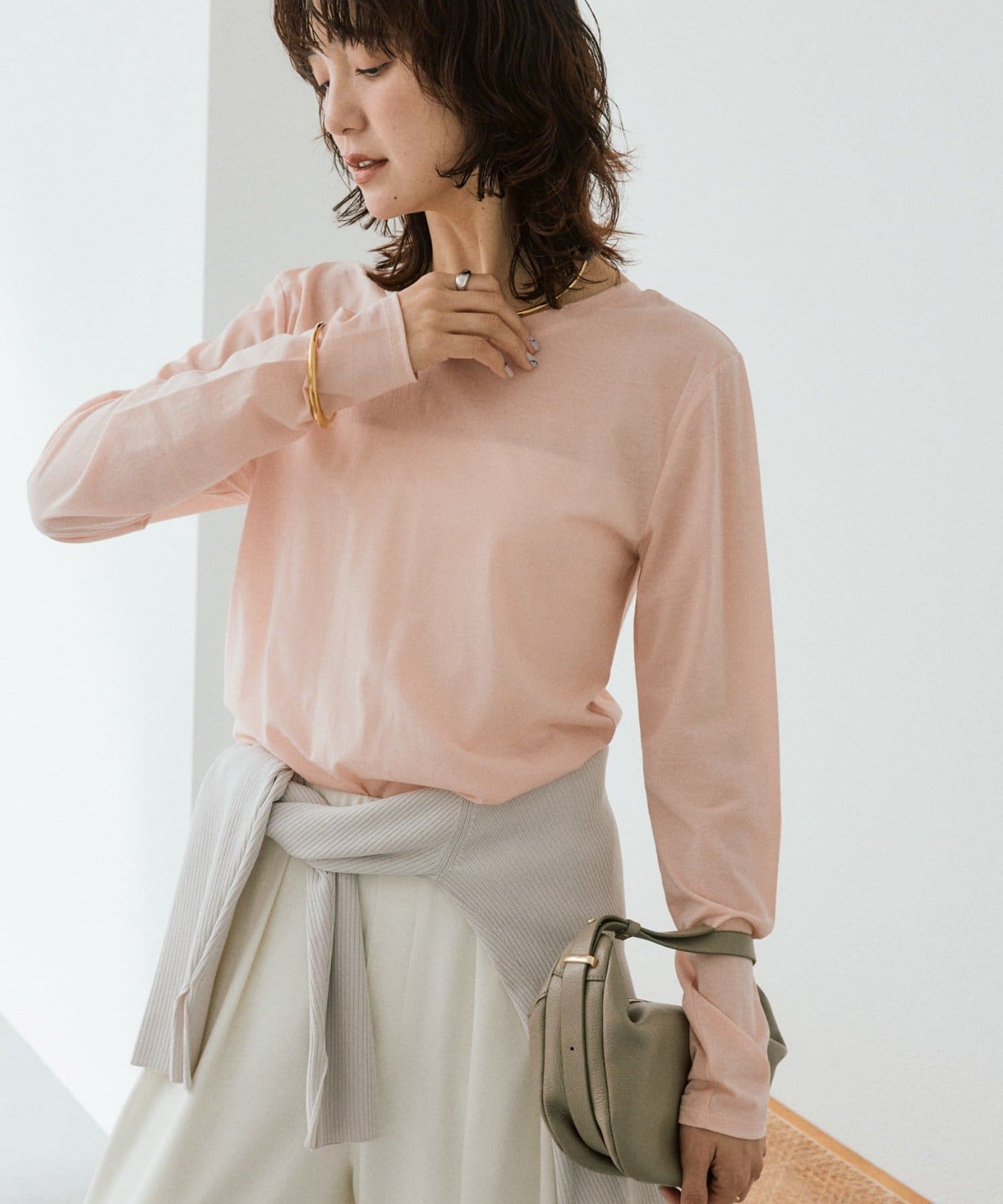 RIVE DROITE(リヴドロワ) 予約【着回し力抜群】2wayセミシアーロンTee