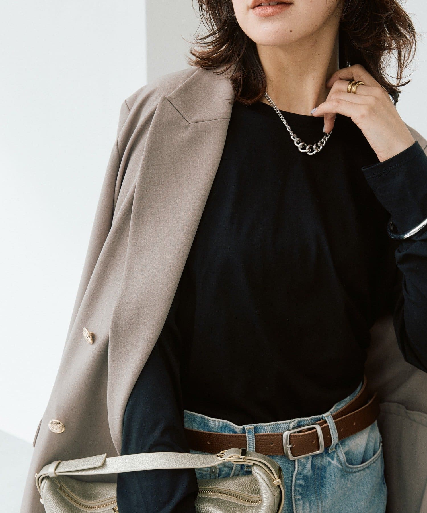 RIVE DROITE(リヴドロワ) 予約【着回し力抜群】2wayセミシアーロンTee