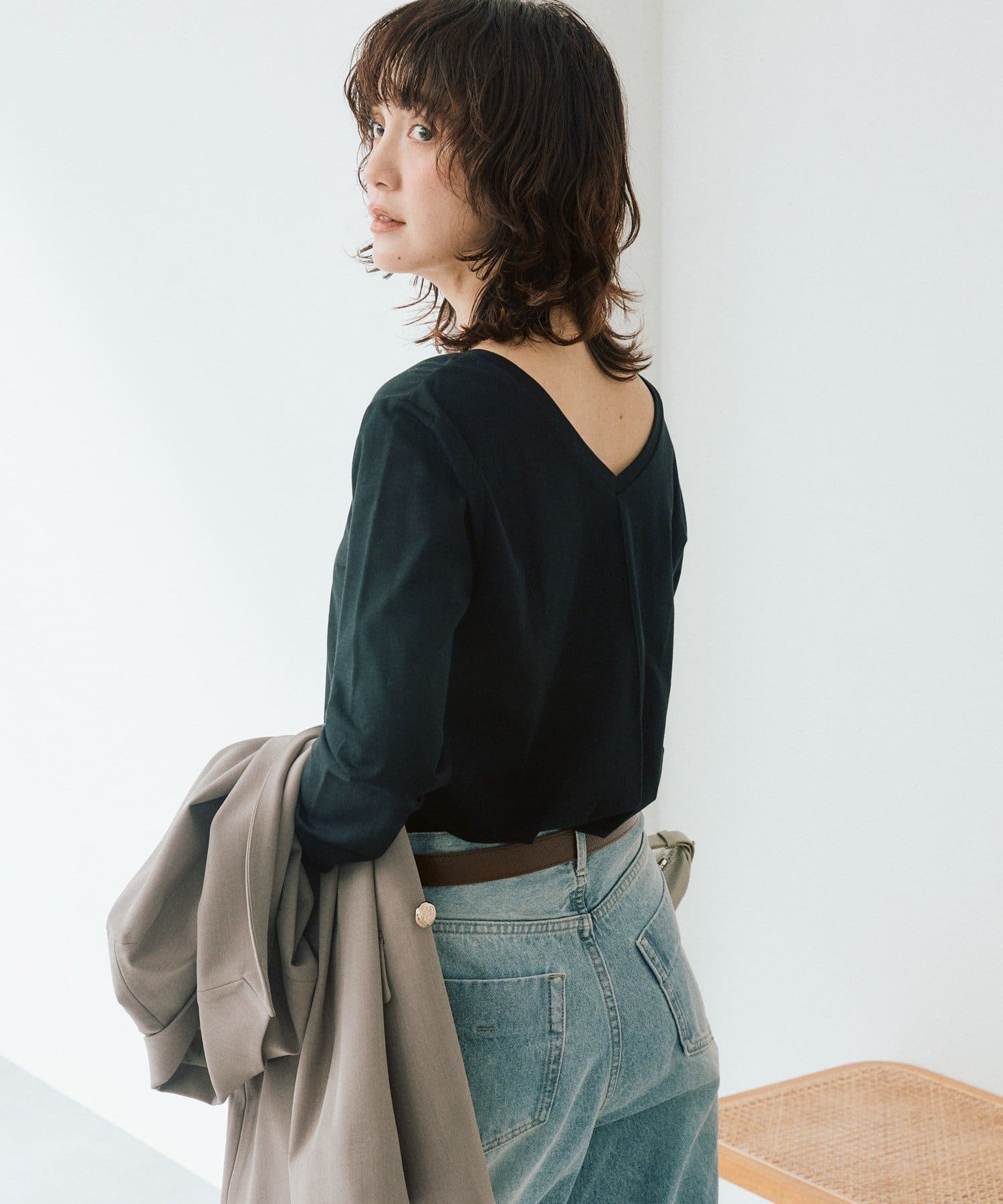 RIVE DROITE(リヴドロワ) 予約【着回し力抜群】2wayセミシアーロンTee