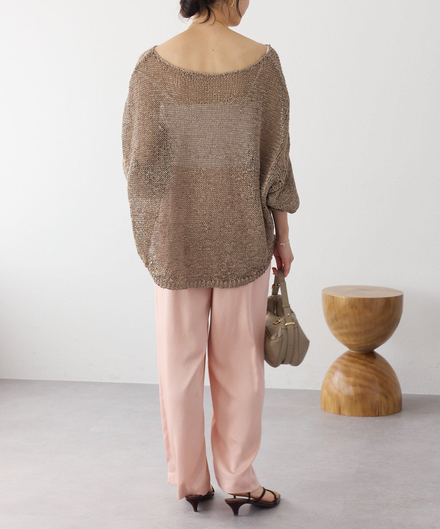 RIVE DROITE(リヴドロワ) 予約【抜け感】テープヤーンボートネックニット