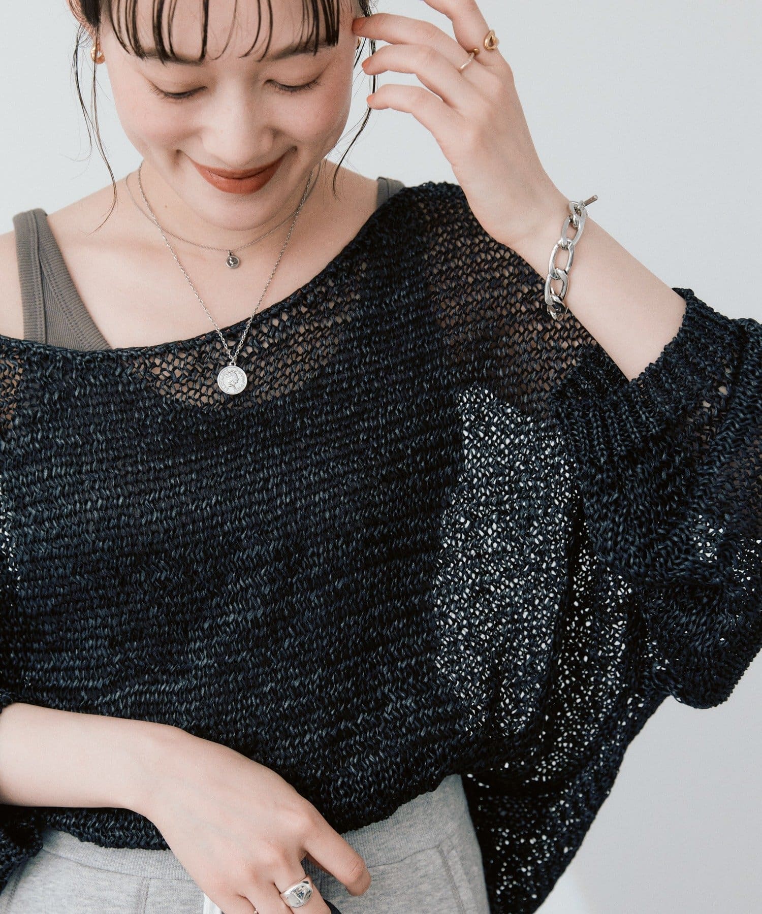 RIVE DROITE(リヴドロワ) 予約【ご好評につき新色追加！】テープヤーンボートネックニット