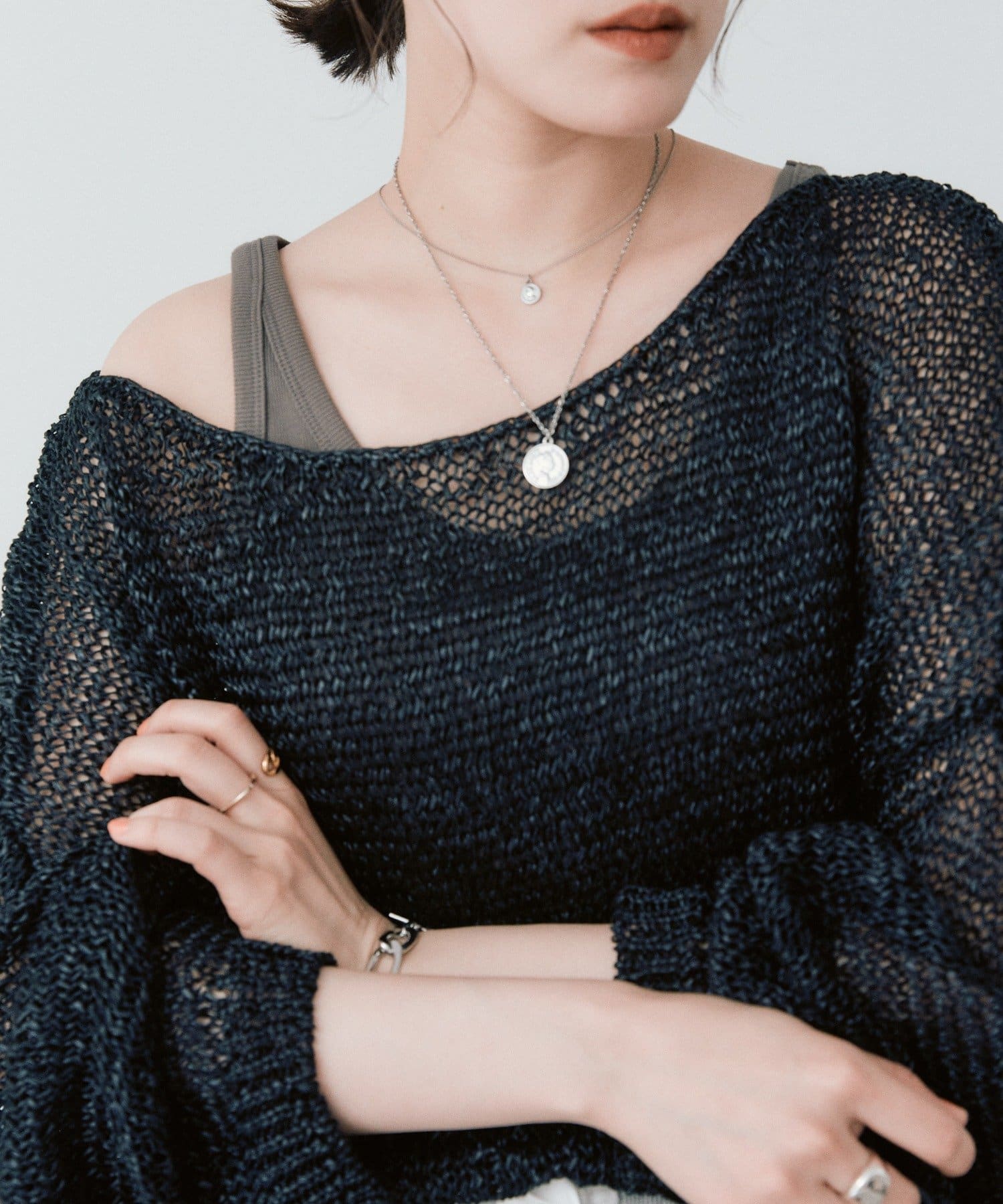 RIVE DROITE(リヴドロワ) 予約【ご好評につき新色追加！】テープヤーンボートネックニット