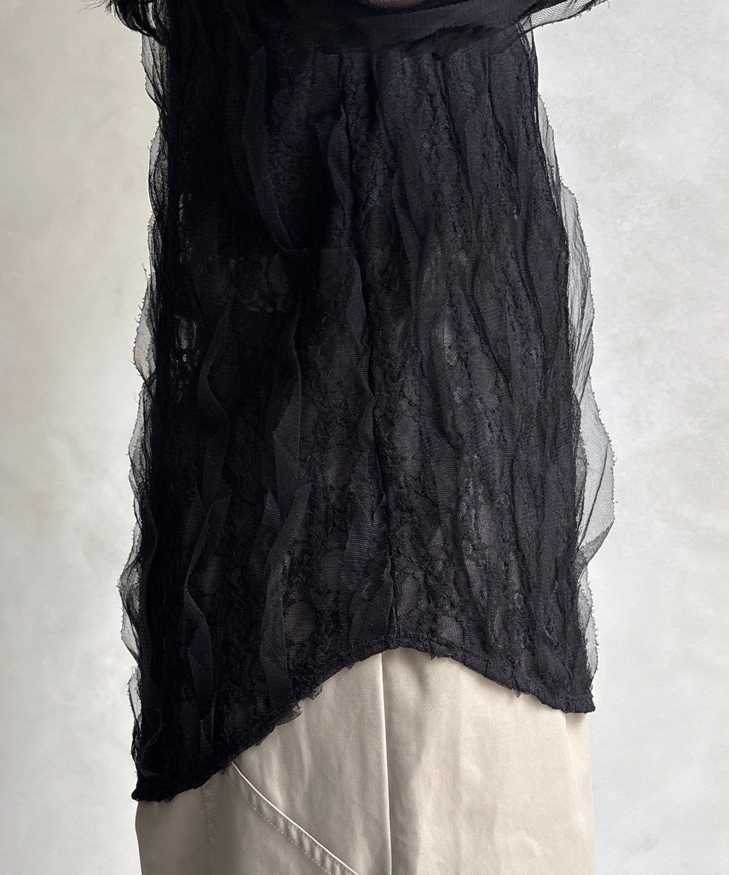 DOUDOU(ドゥドゥ) チュールレースロンTEE