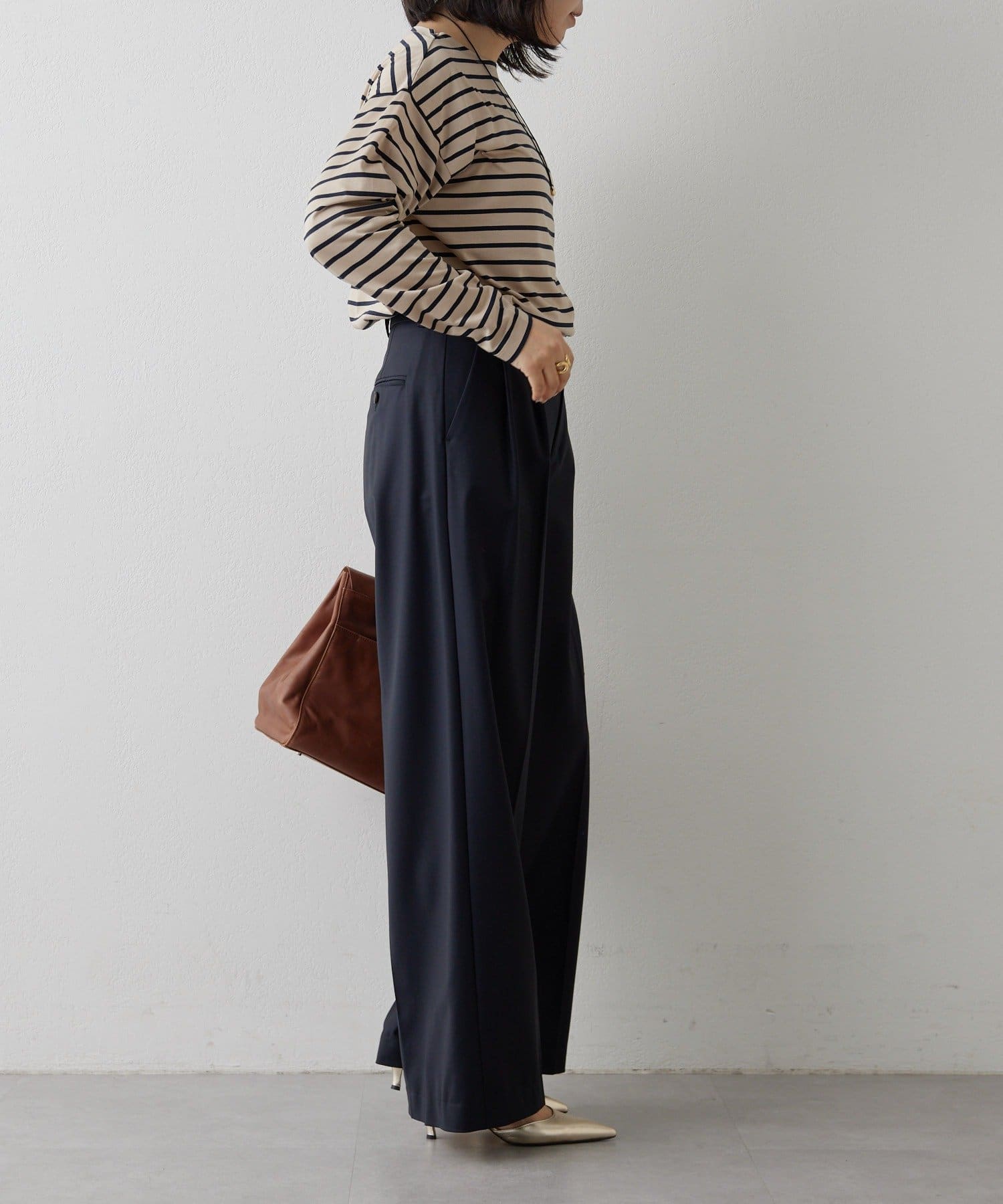 Drawing Numbers(ドローイングナンバーズ) ボーダーボートカットソー