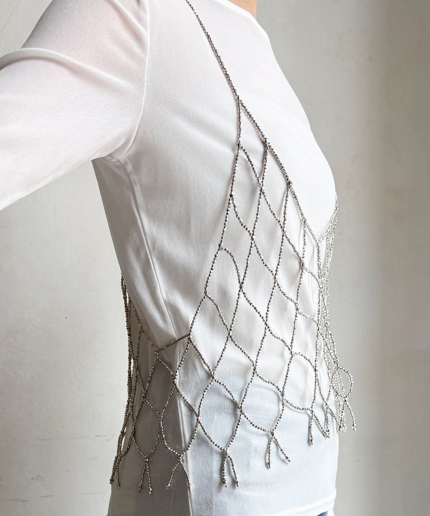 DOUDOU(ドゥドゥ) 【WEB限定】前後2WAYビーズビスチェ