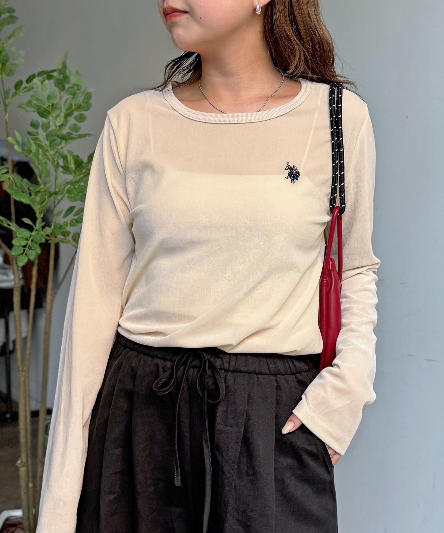 CPCM(シーピーシーエム) 【U.S. POLO ASSN.】シアーベロアロンT