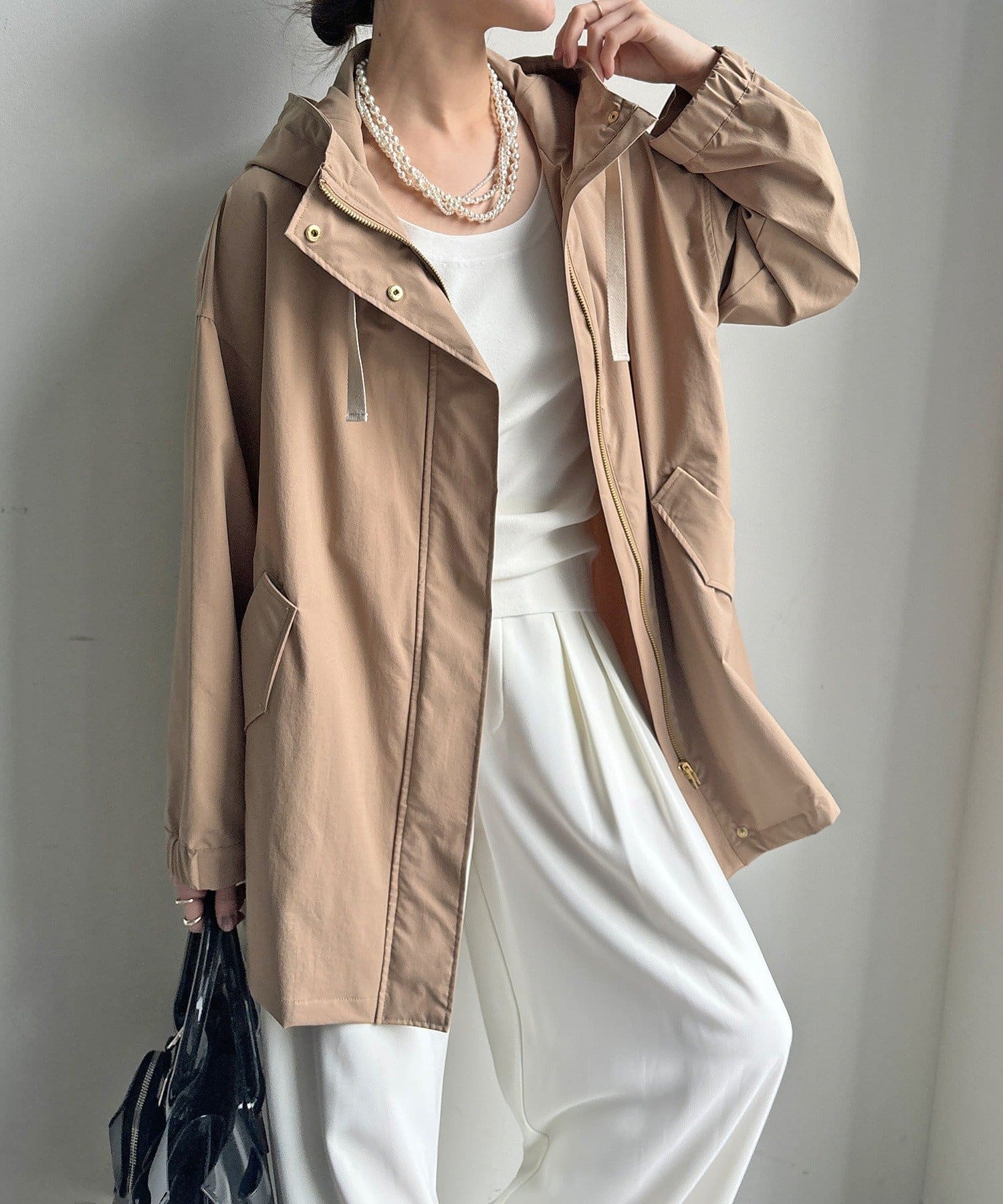 DOUDOU(ドゥドゥ) 【WEB限定】サーブルクロス撥水マウンテンパーカー