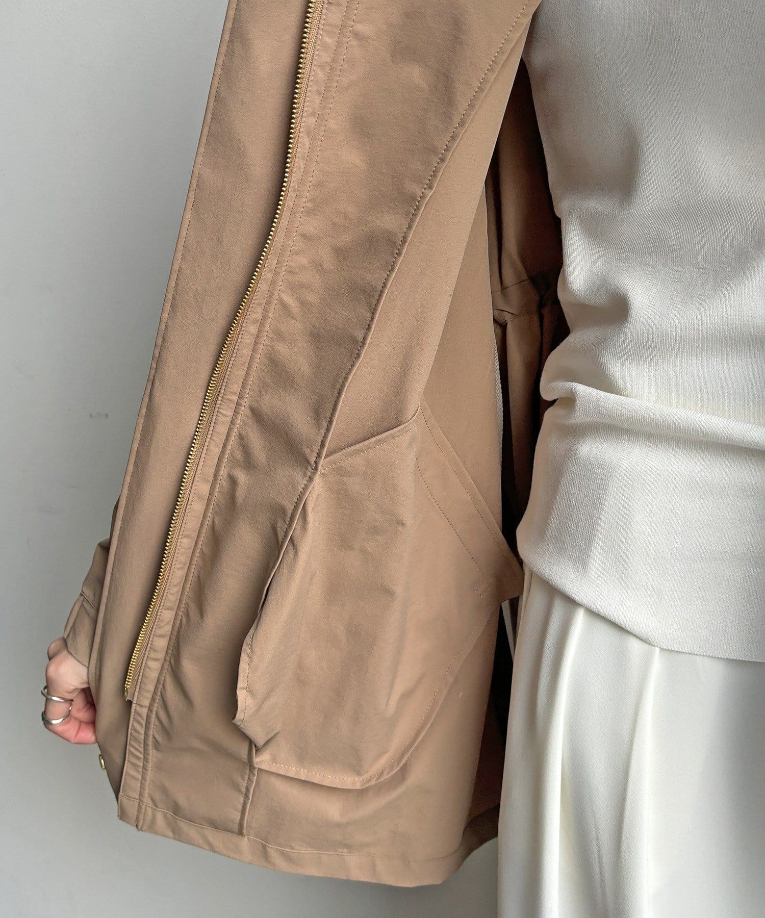 DOUDOU(ドゥドゥ) 【WEB限定】サーブルクロス撥水マウンテンパーカー