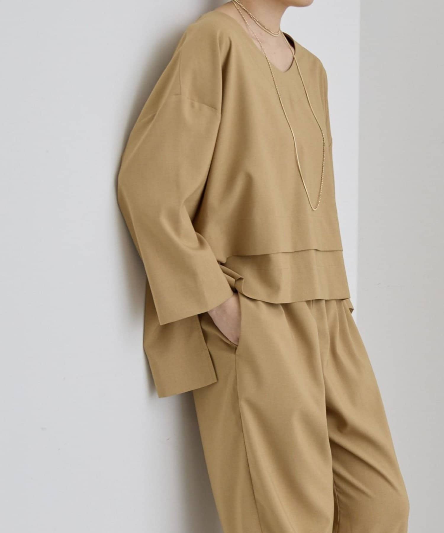 ear PAPILLONNER(イア パピヨネ) 《リラックス/セットアップ着用可》オフィスイージートップス【SUM1 STYLE(スミスタイル)】