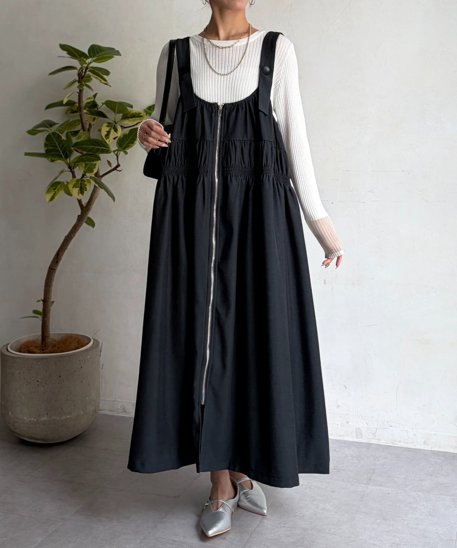 Chez toi(シェトワ) フロントZIPジャンスカ