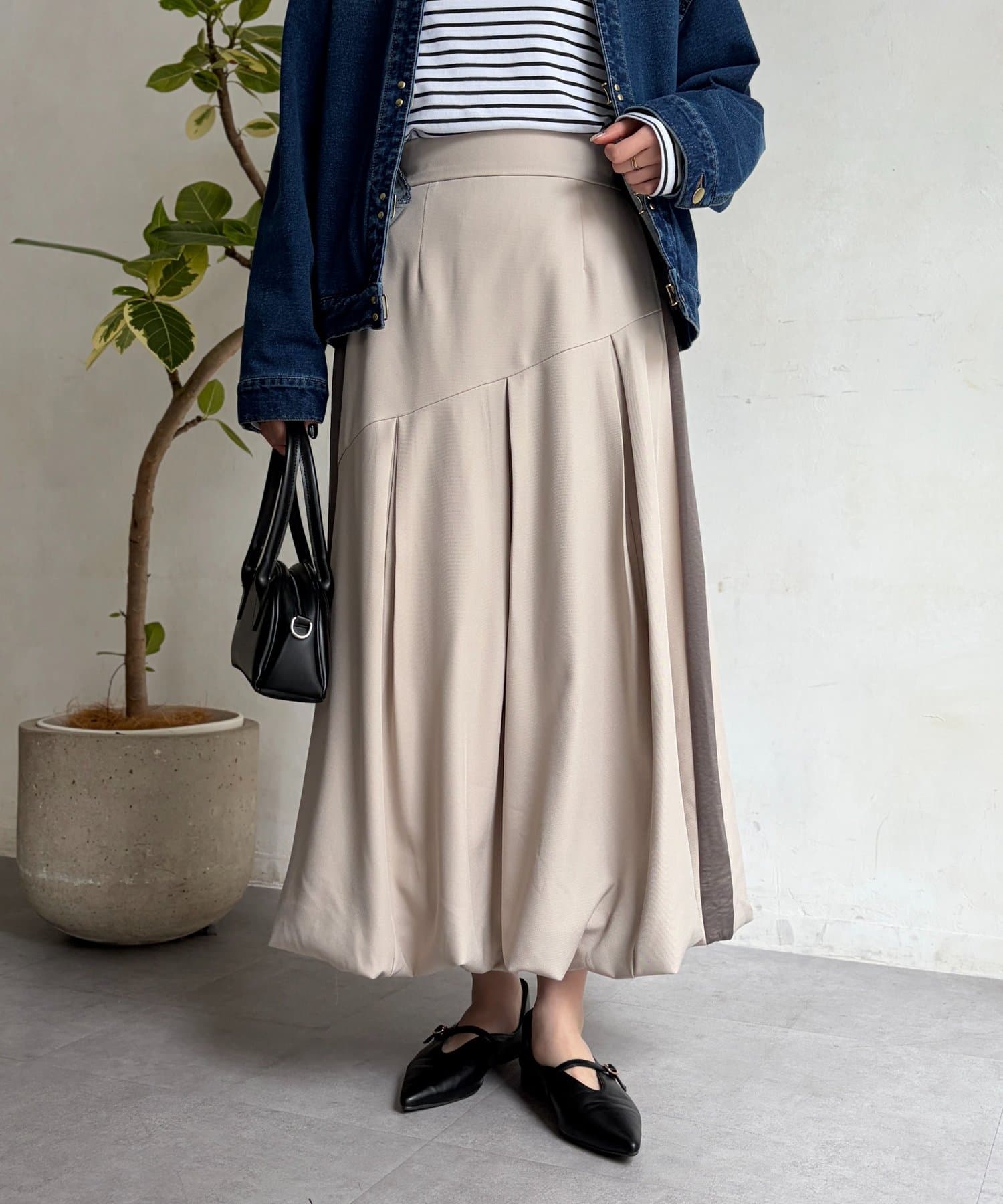 Chez toi(シェトワ) サイドラインバルーンスカート