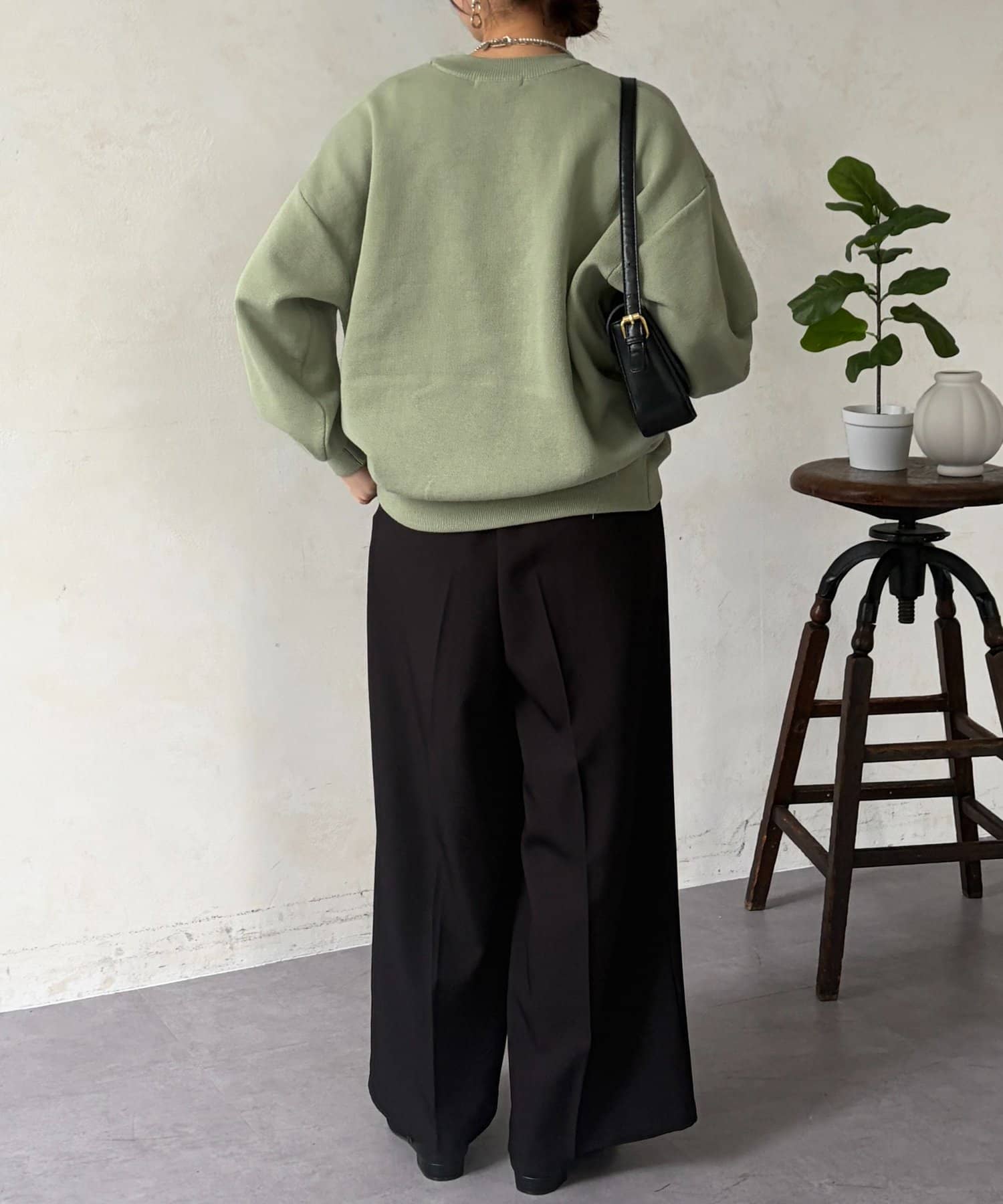 Chez toi(シェトワ) サイドボタンワイドパンツ