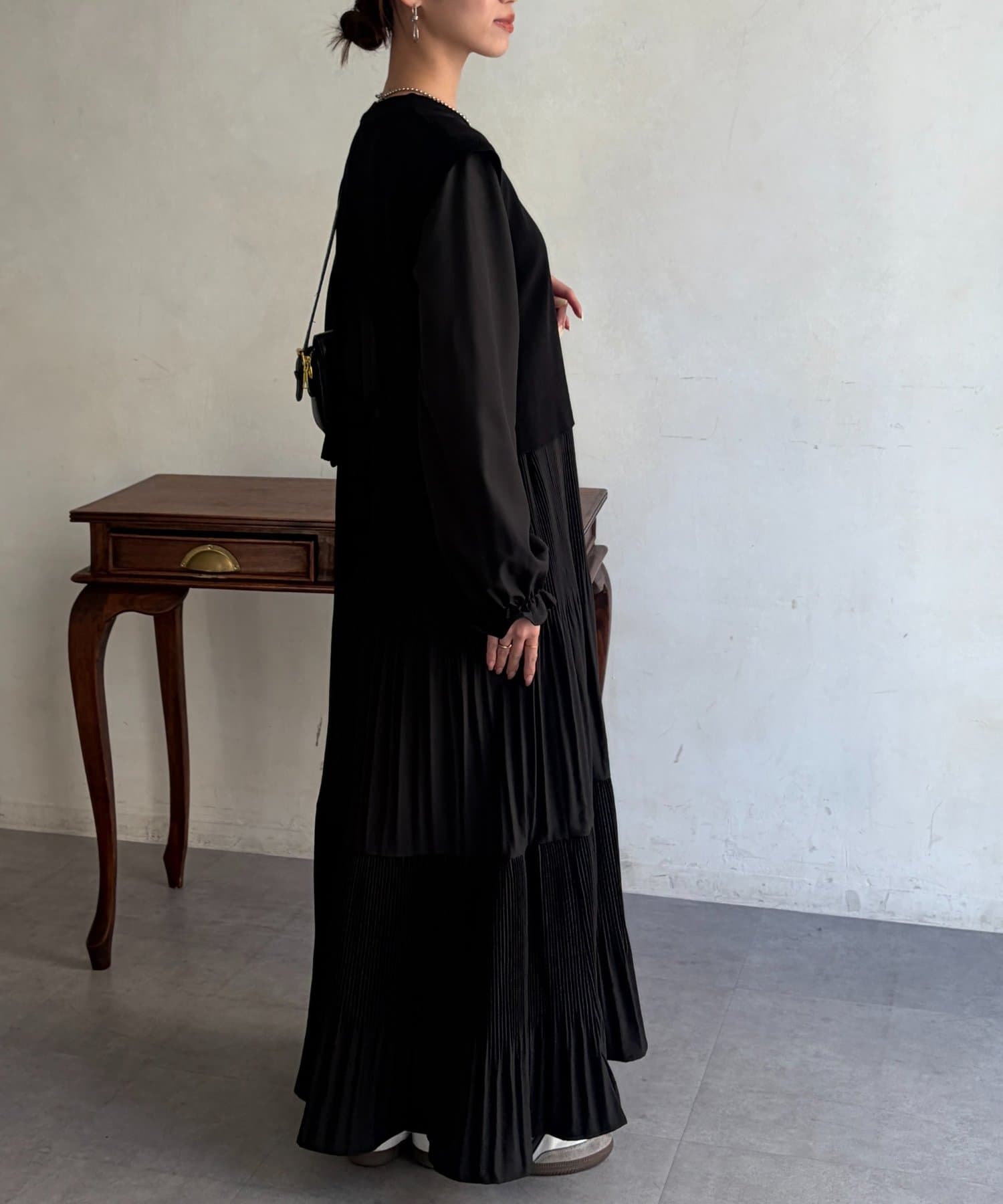 Chez toi(シェトワ) ティアードベストSETワンピース