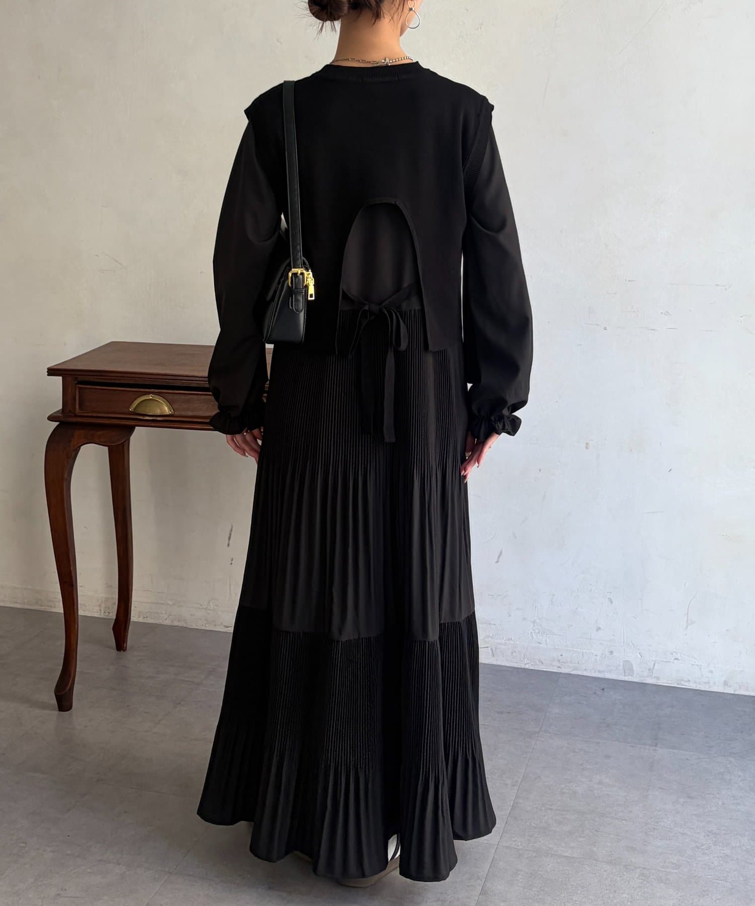 Chez toi(シェトワ) ティアードベストSETワンピース