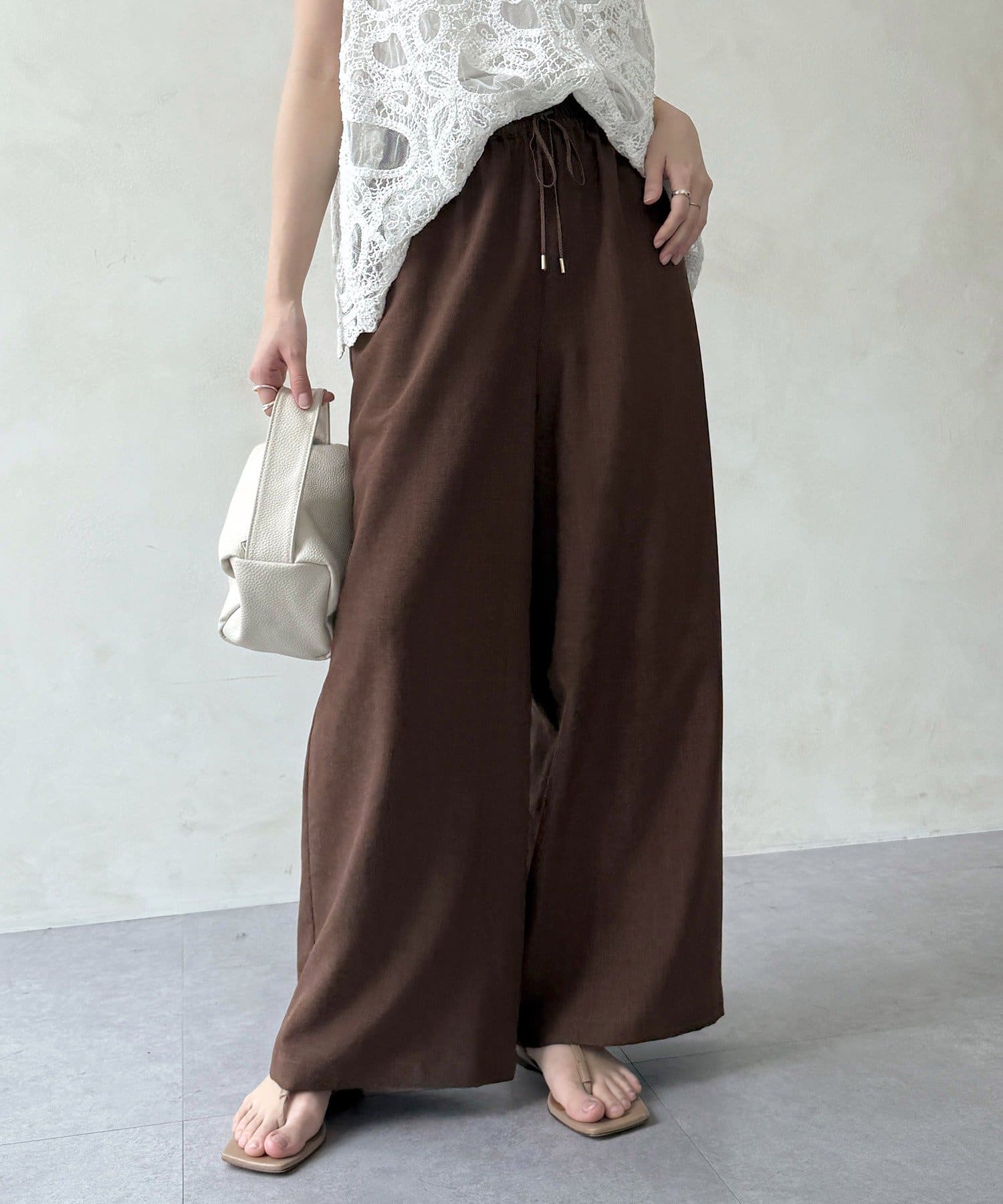 DOUDOU(ドゥドゥ) 【WEB限定】タンブラーブッチャーイージーパンツ