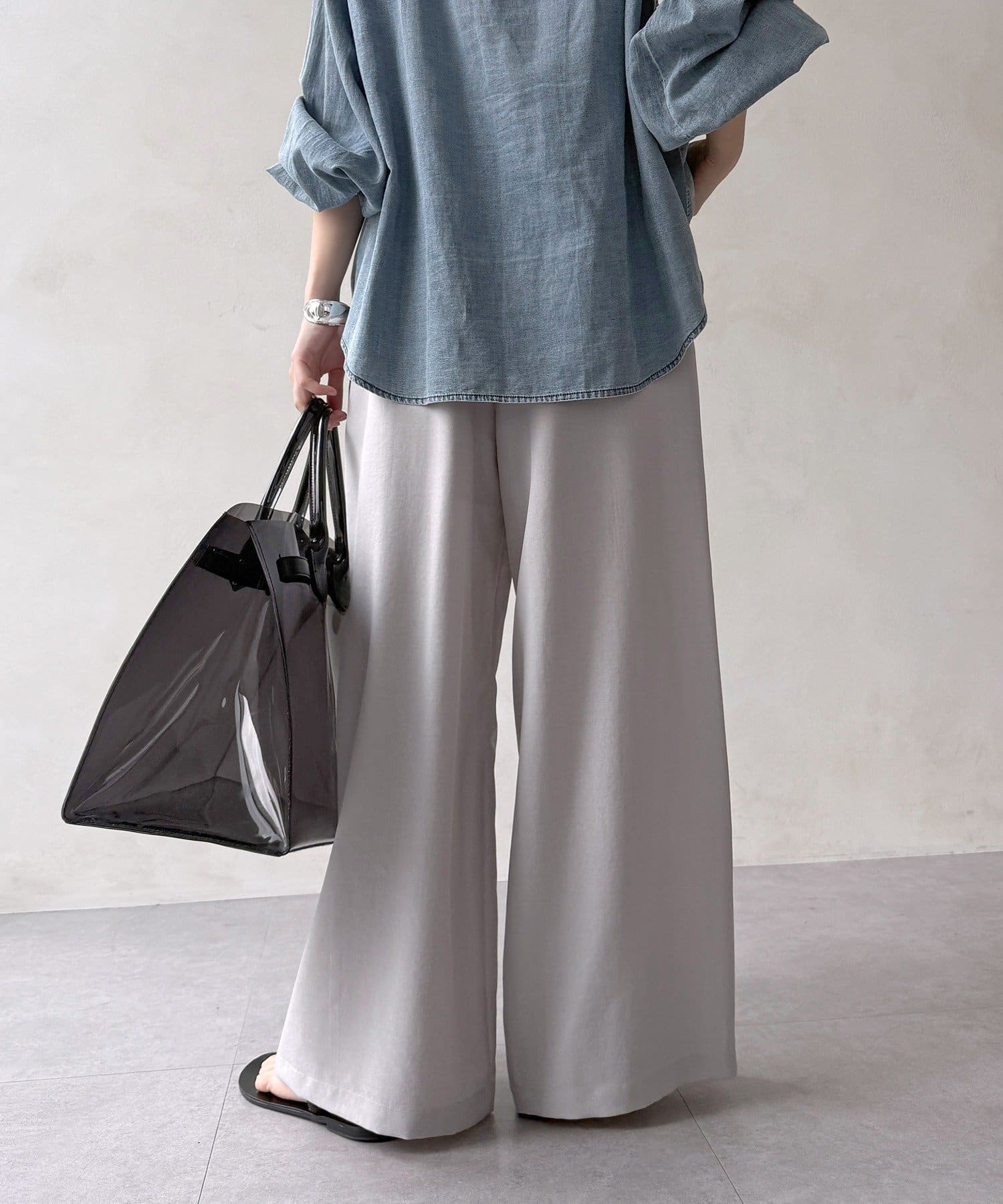 DOUDOU(ドゥドゥ) 【WEB限定】タンブラーブッチャーイージーパンツ