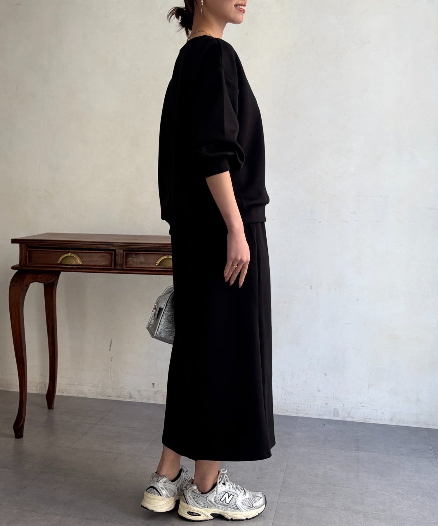 Chez toi(シェトワ) スキッパーボンディングプルオーバー×ナロースカート