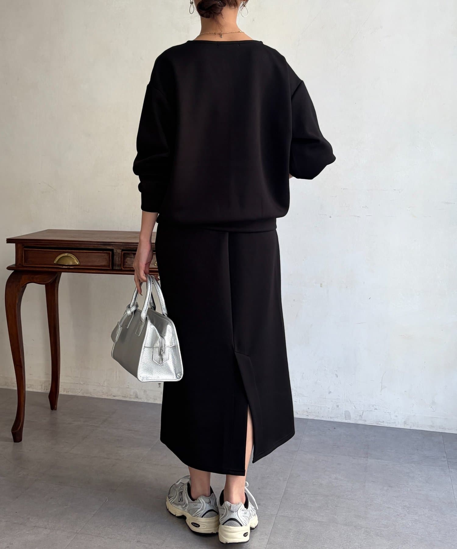 Chez toi(シェトワ) スキッパーボンディングプルオーバー×ナロースカート