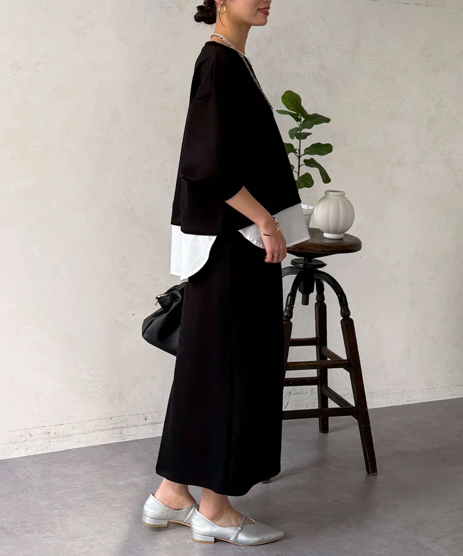 Chez toi(シェトワ) 【タイパ・コスパ最強】ボンディングプルオーバー×ナロースカート