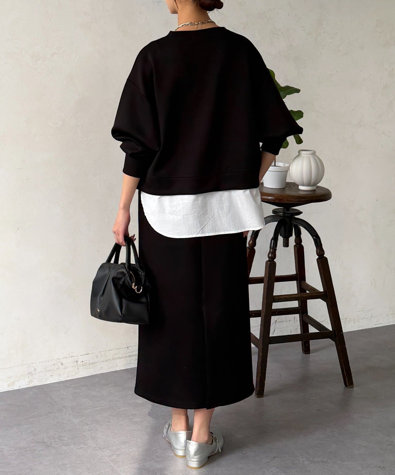 Chez toi(シェトワ) 【タイパ・コスパ最強】ボンディングプルオーバー×ナロースカート