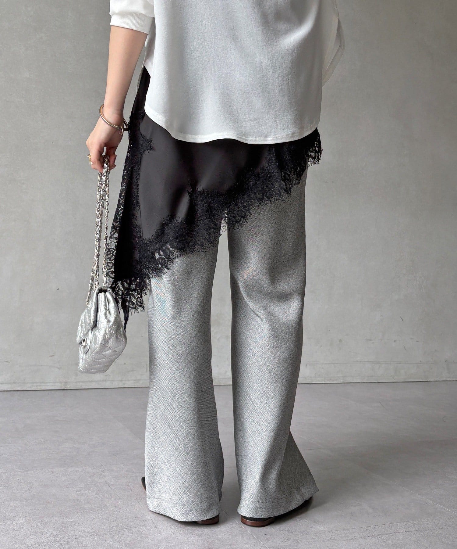 DOUDOU(ドゥドゥ) 【WEB限定】リネンライクイージーパンツ