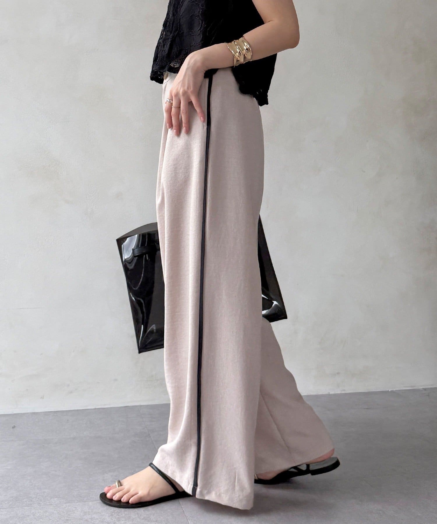 DOUDOU(ドゥドゥ) 【WEB限定】タンブラーオックスサイドラインパンツ