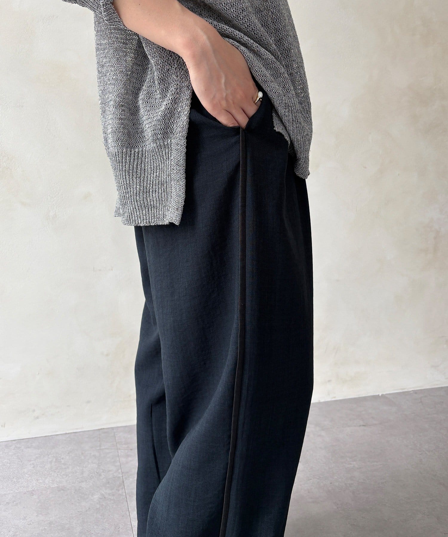 DOUDOU(ドゥドゥ) 【WEB限定】タンブラーオックスサイドラインパンツ