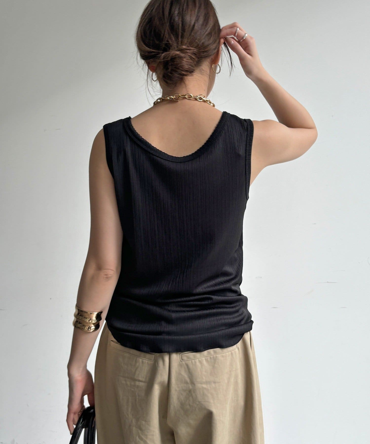 DOUDOU(ドゥドゥ) 【WEB限定】ランダムテレコストレッチタンク