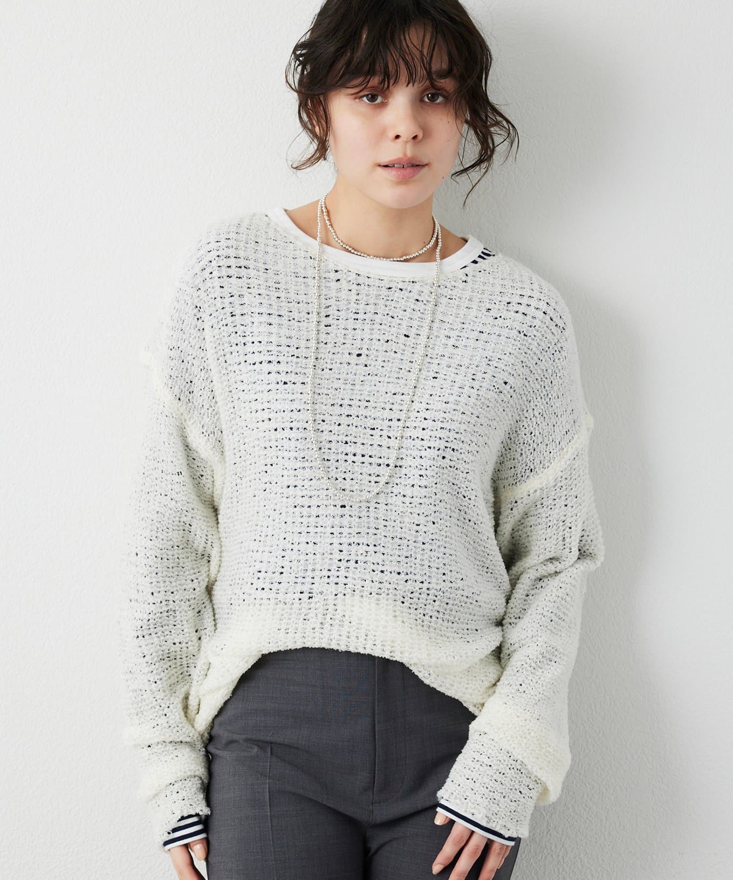 Whim Gazette(ウィム ガゼット) 【THE PAUSE】メッシュプルオーバー