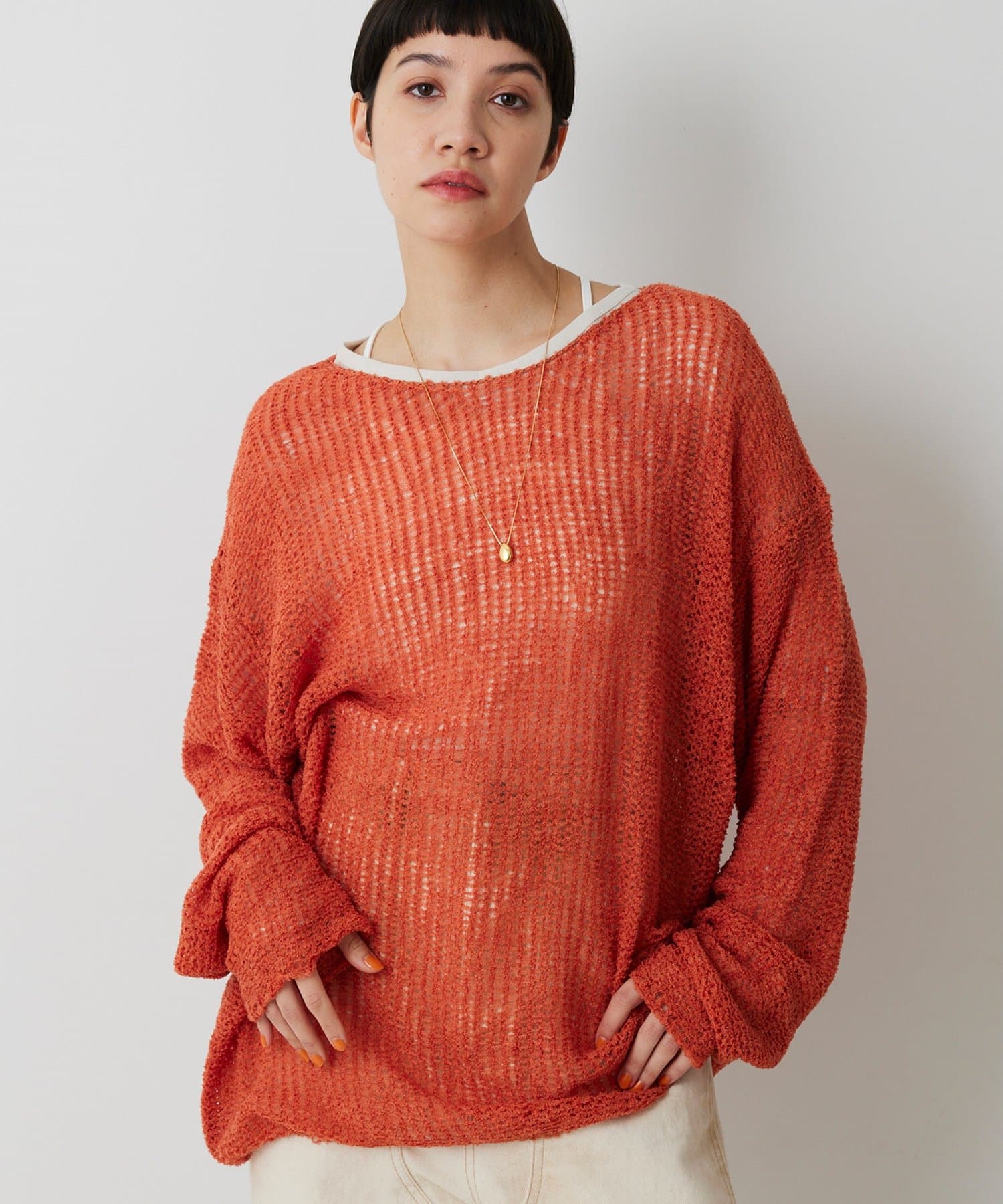 Whim Gazette(ウィム ガゼット) 【THE PAUSE】メッシュプルオーバー