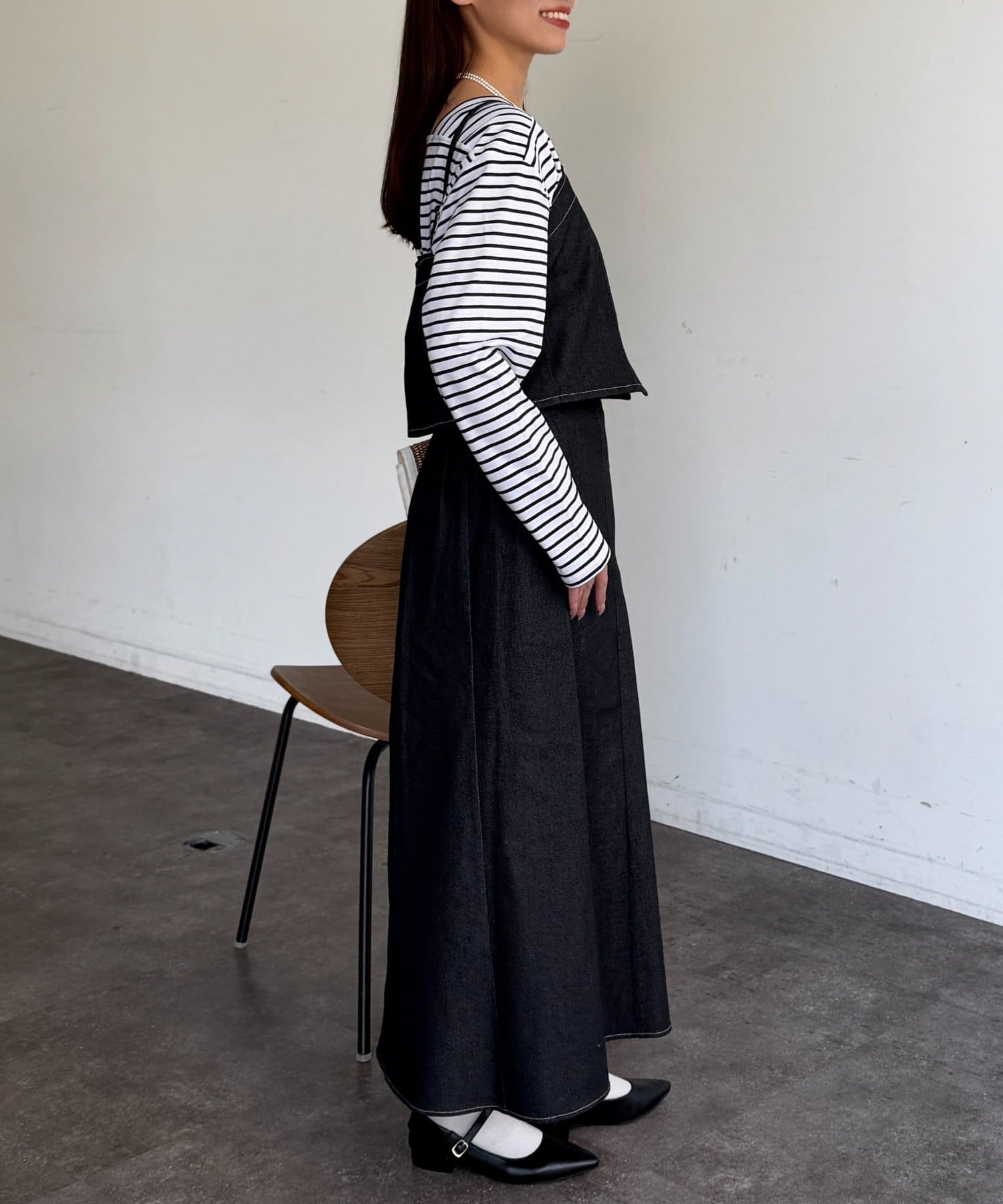 Chez toi(シェトワ) 【セットアイテム】デニムビスチェ×デニムフレアスカートSET