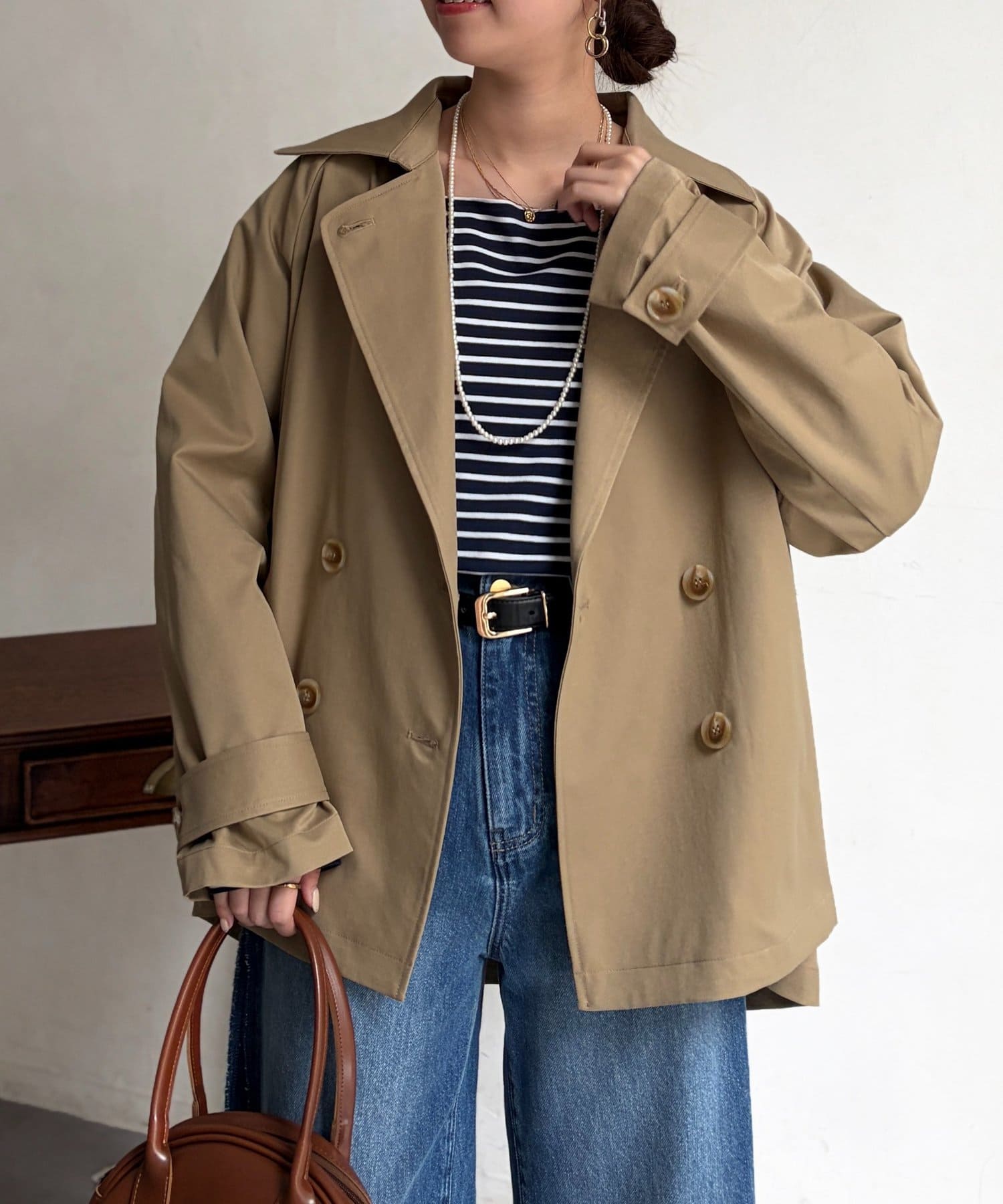 Chez toi(シェトワ) バックフレアコート