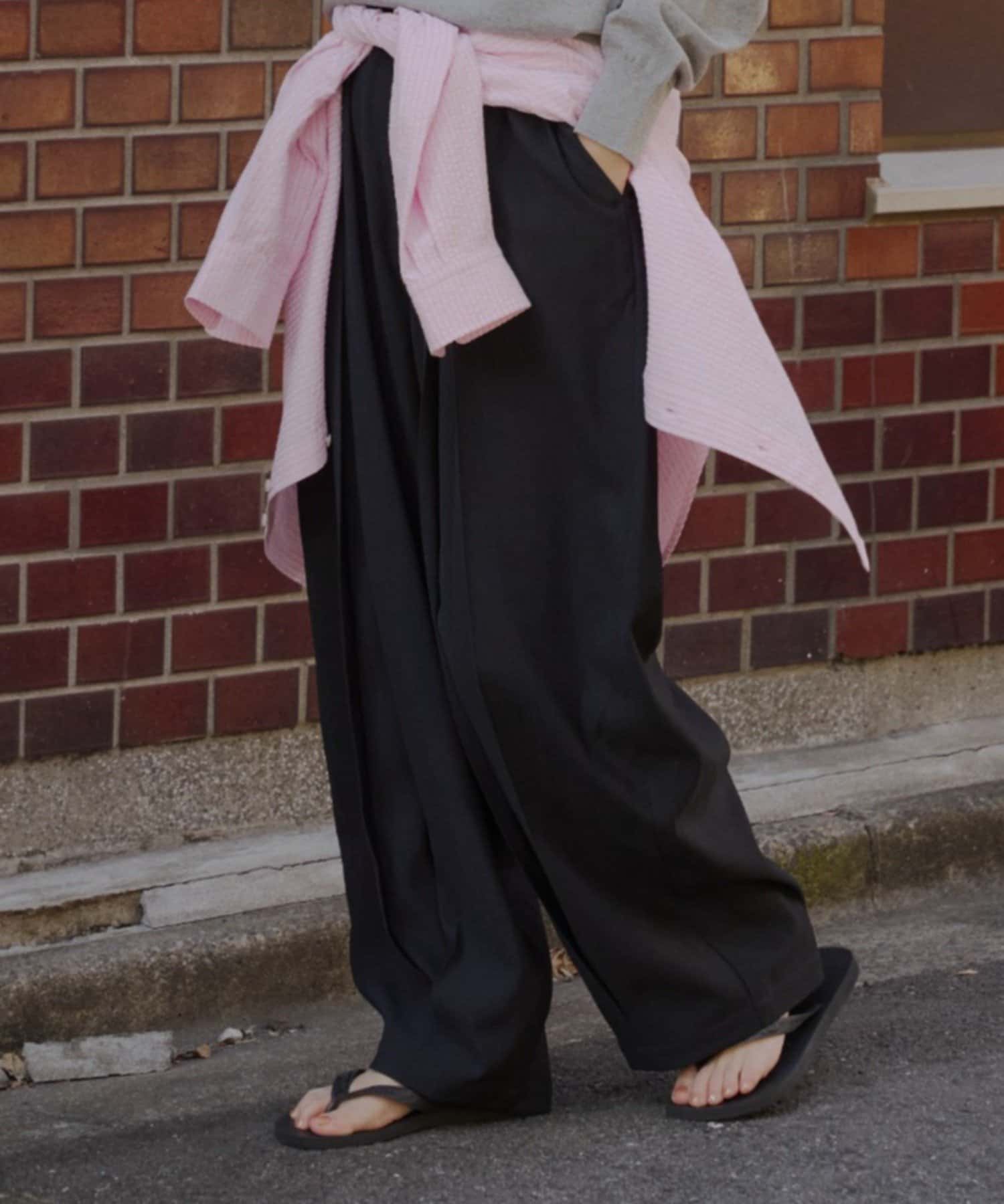 Kastane(カスタネ) 【WHIMSIC/2サイズ展開】ボックスプリーツスラックス