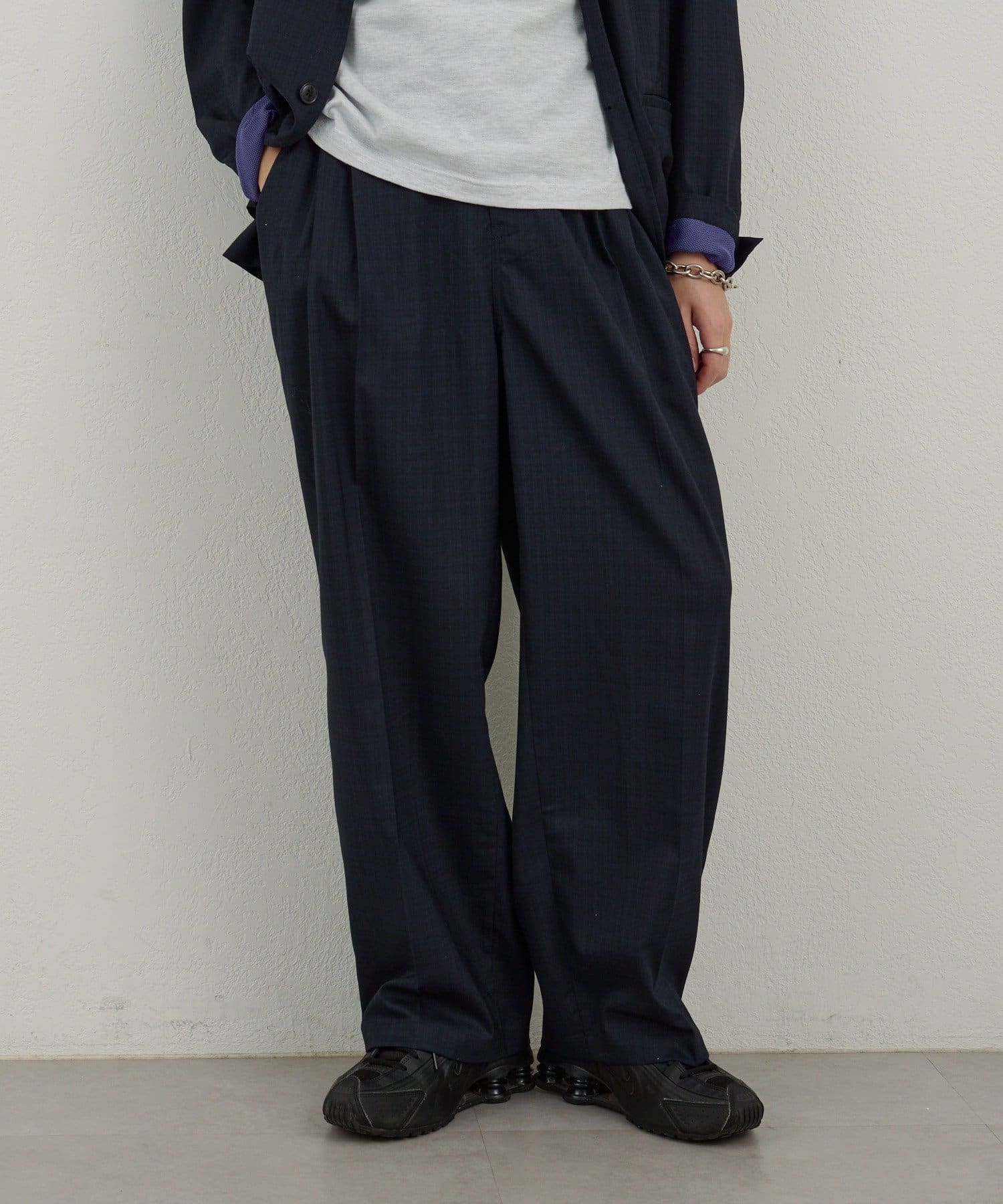 Kastane(カスタネ) 【WHIMSIC/SETUP対応/2サイズ展開】タックイージースラックス