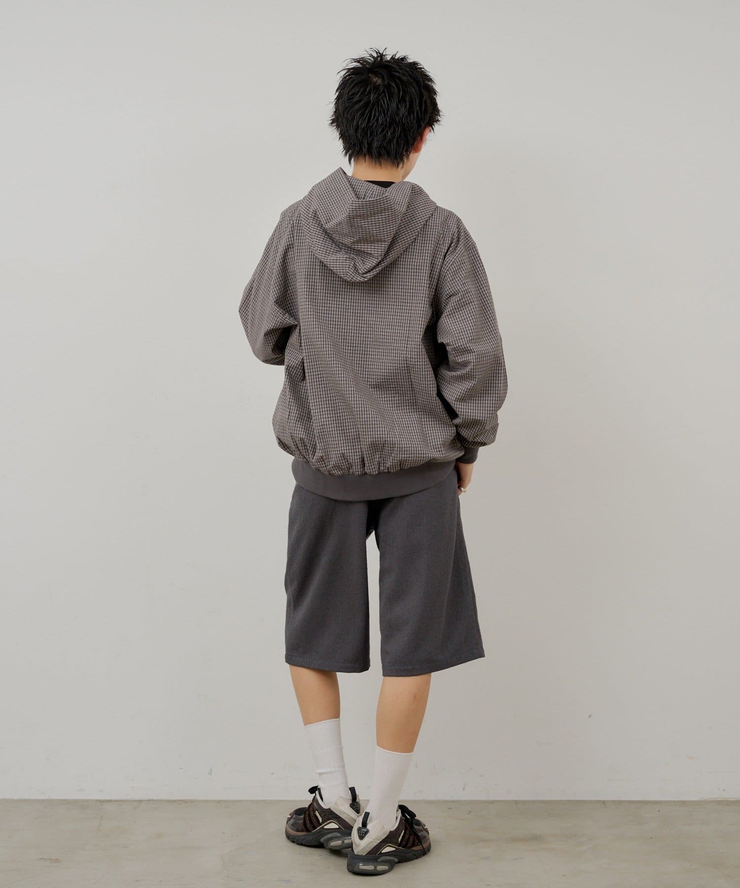 Kastane(カスタネ) 【WHIMSIC】チェックジップフーディーシャツ