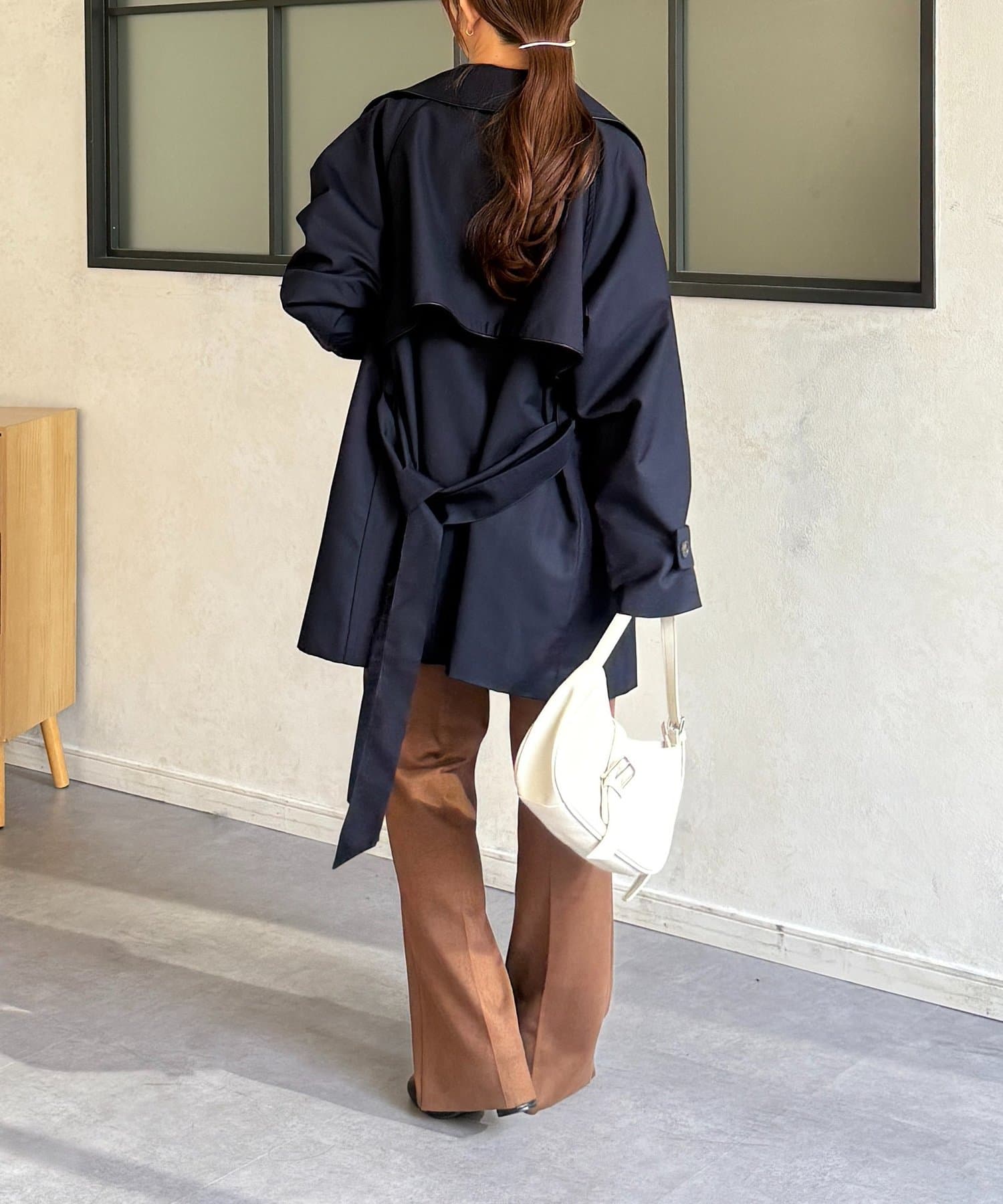 Thevon.(ゼヴォン) パイピングミドルトレンチコート