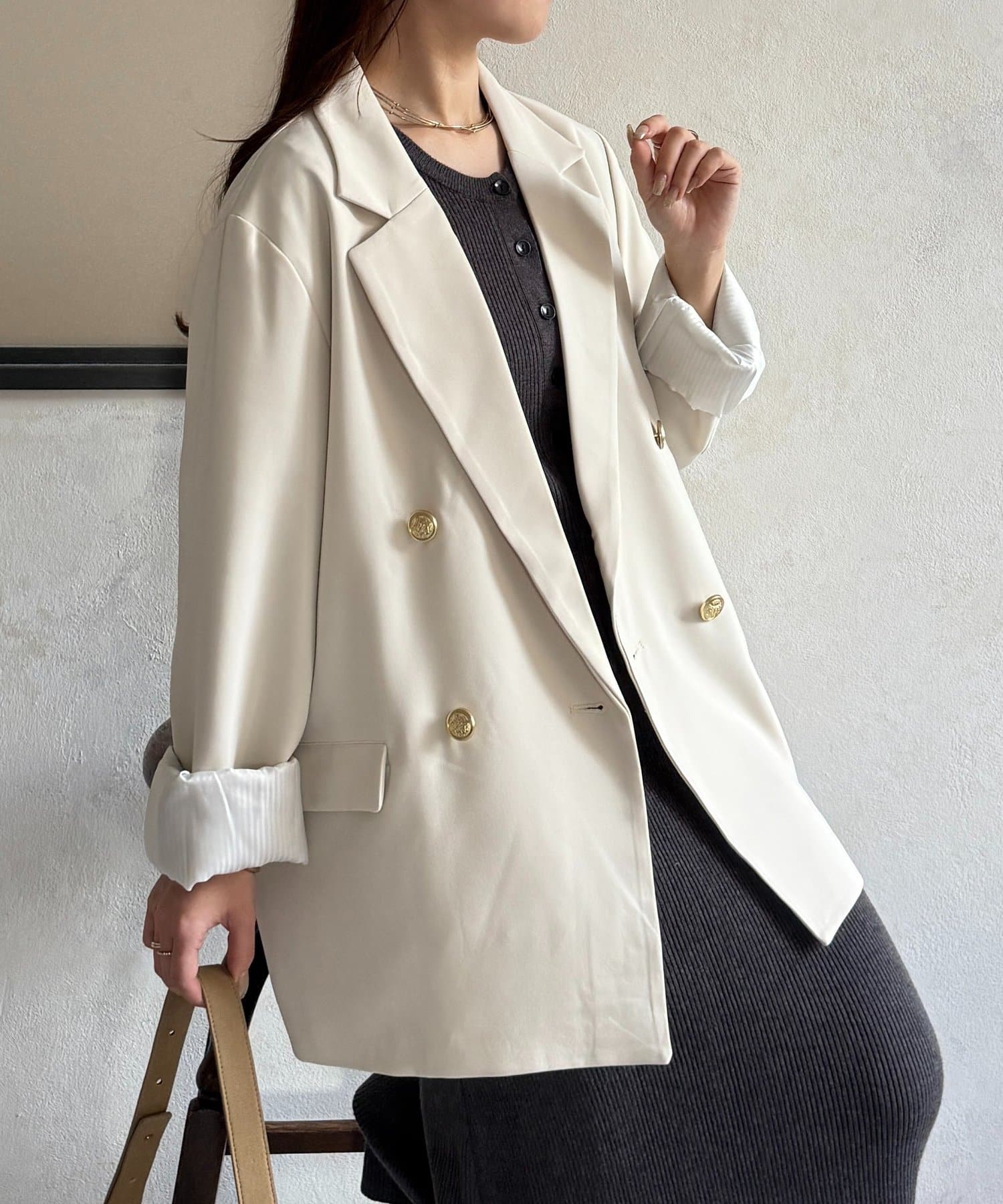 Thevon.(ゼヴォン) ゴールドボタンテーラードジャケット