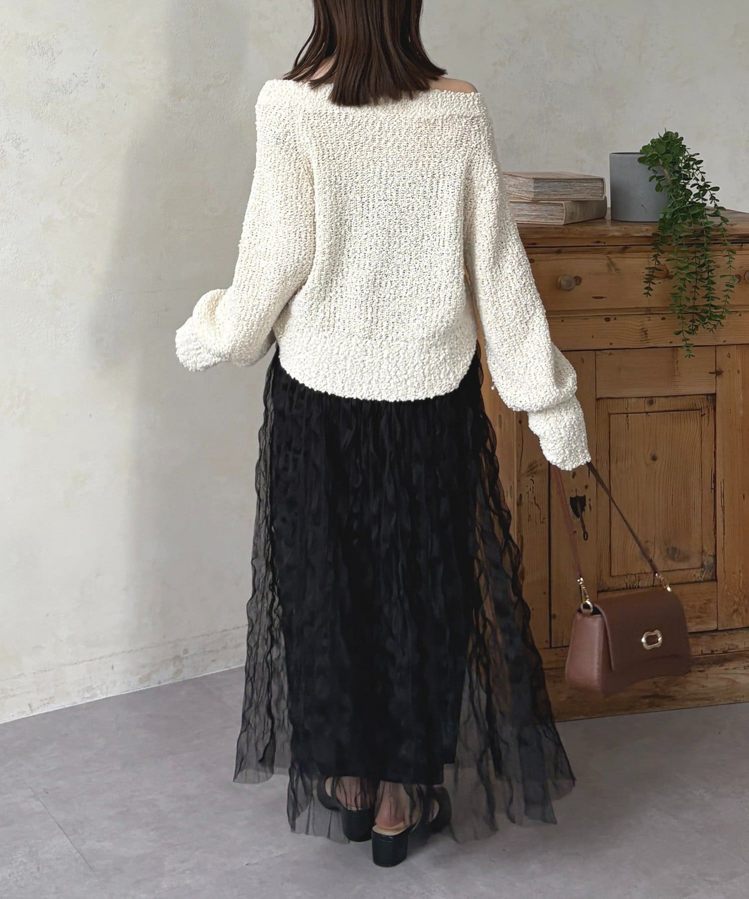 Thevon.(ゼヴォン) ウェーブワッシャーシアースカート