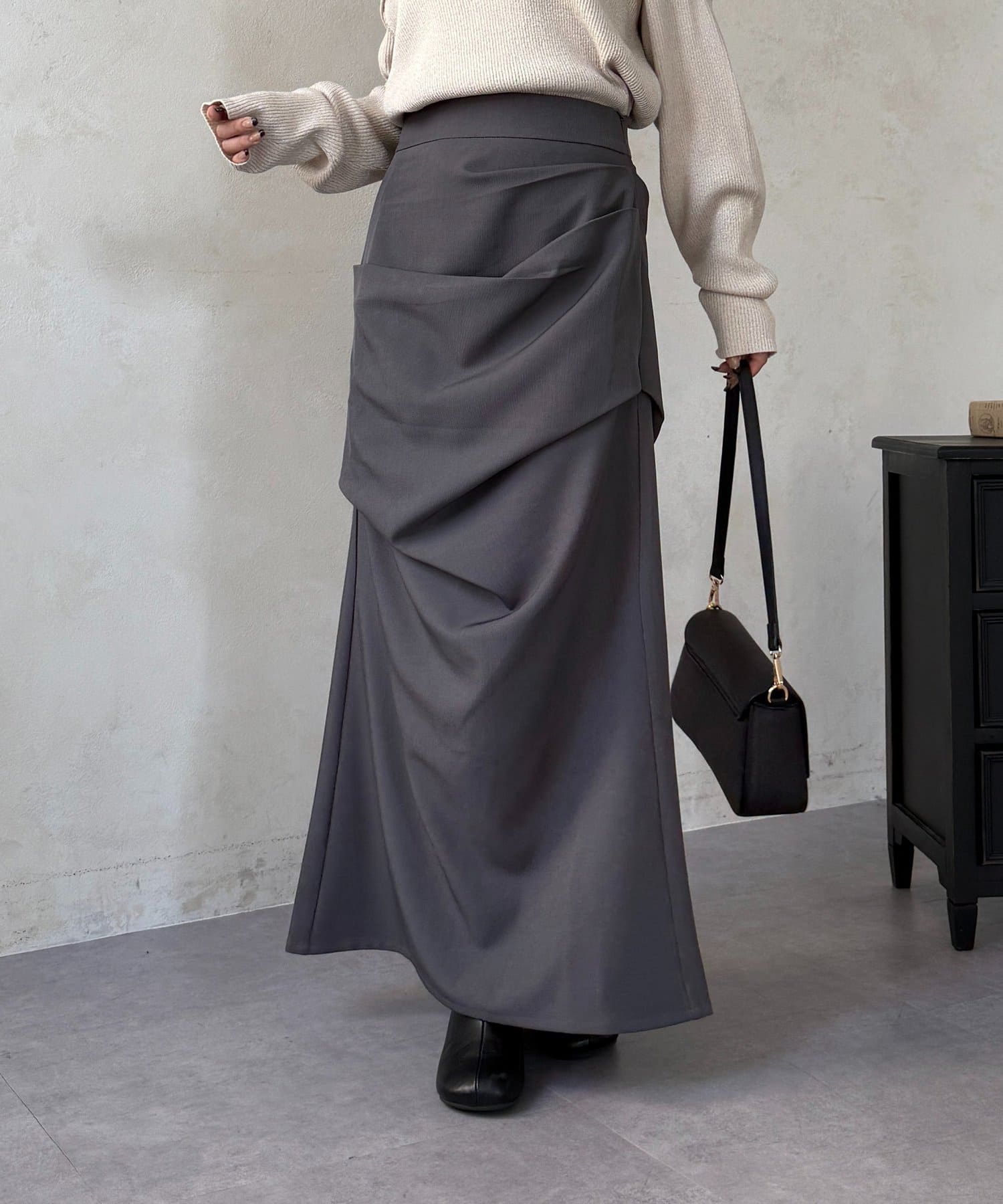 Thevon.(ゼヴォン) ドレープマーメイドスカート