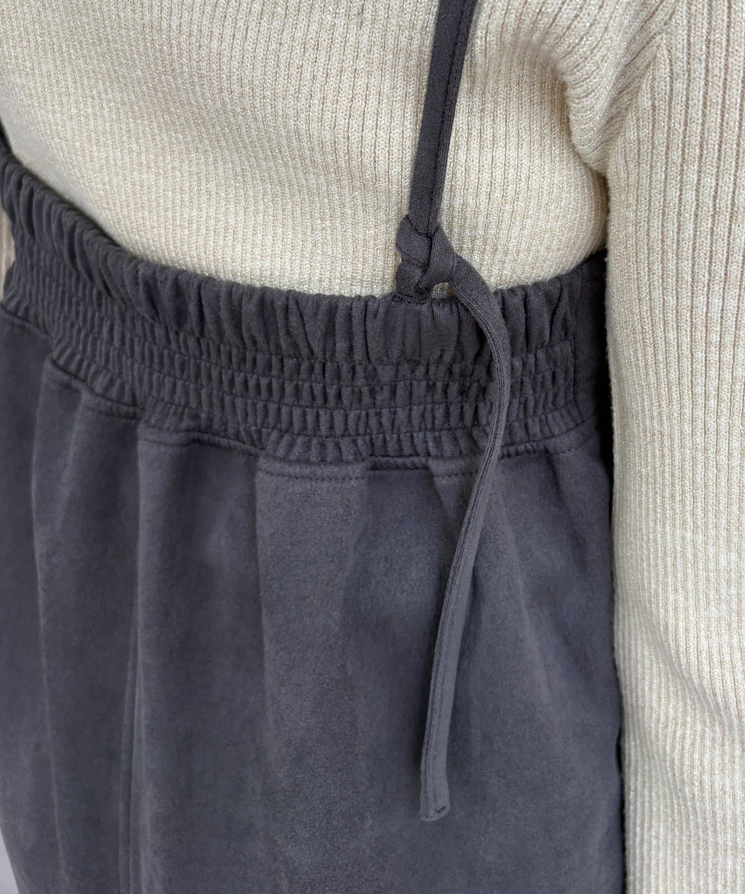 Thevon.(ゼヴォン) Fスエードビスチェ風キャミワンピース